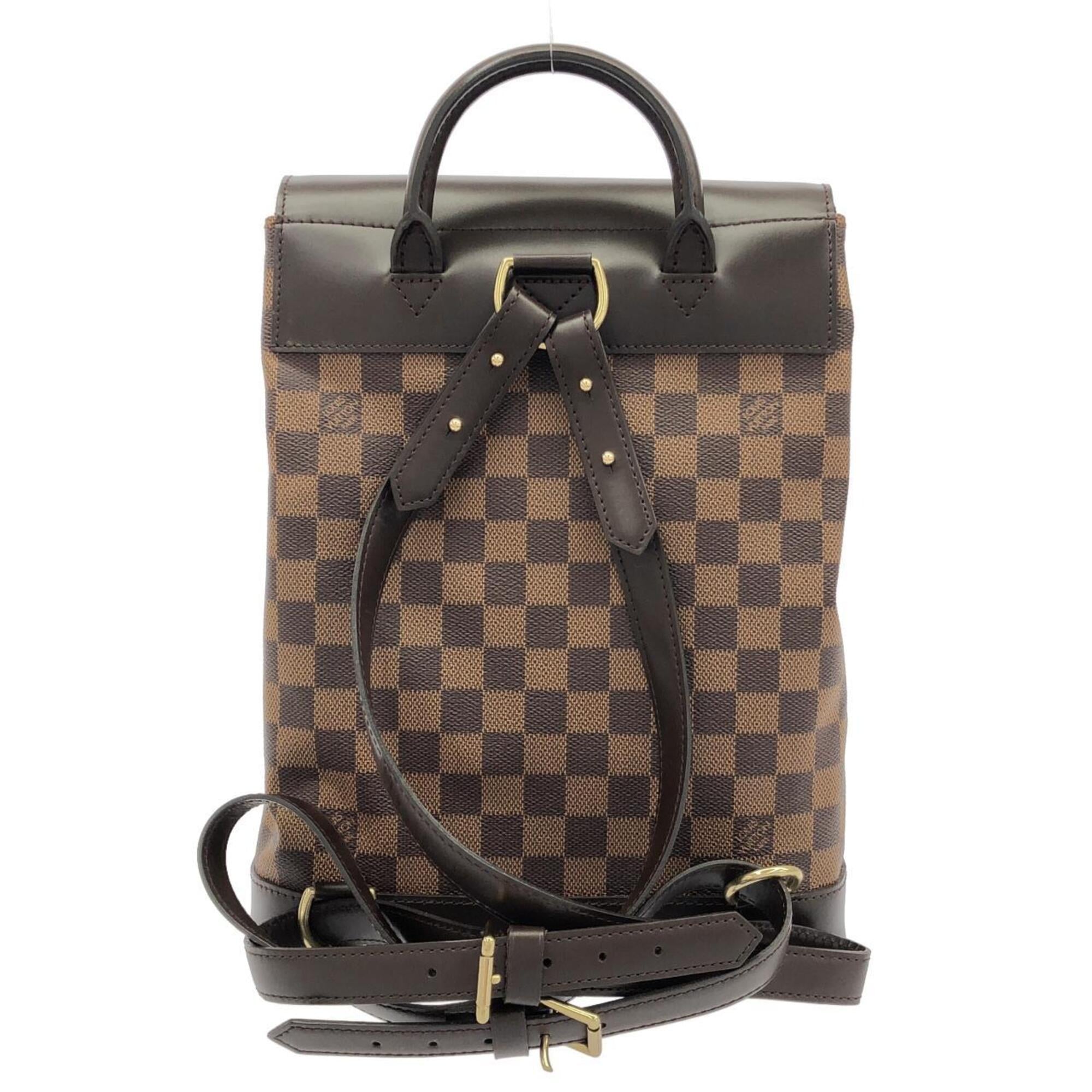 Louis Vuitton Brown Coated Canvas Backpack (Pre-Owned)