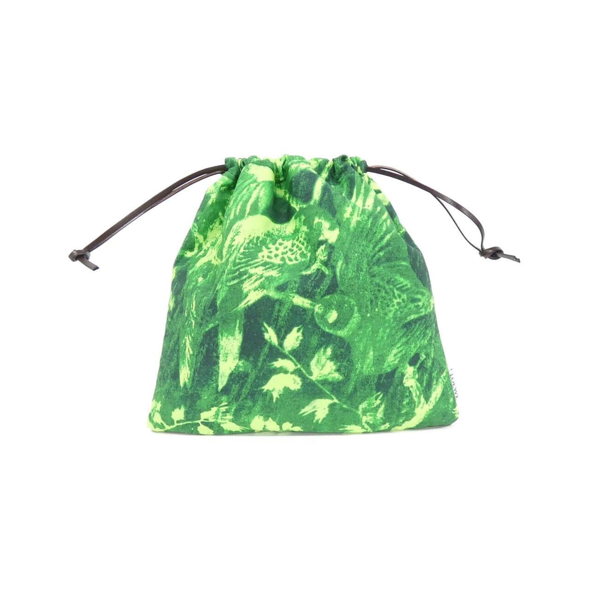 Loewe Green Canvas Handbag Pouch (Pre-Owned)