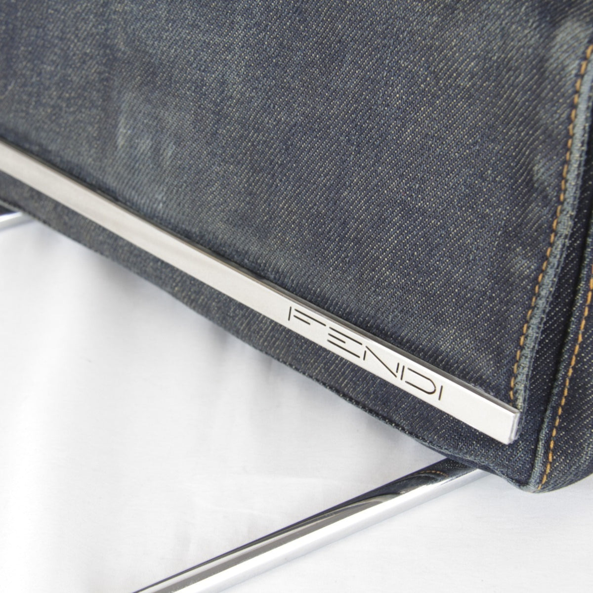 Fendi Navy Denim Shoulder Bag (Pre-Owned)