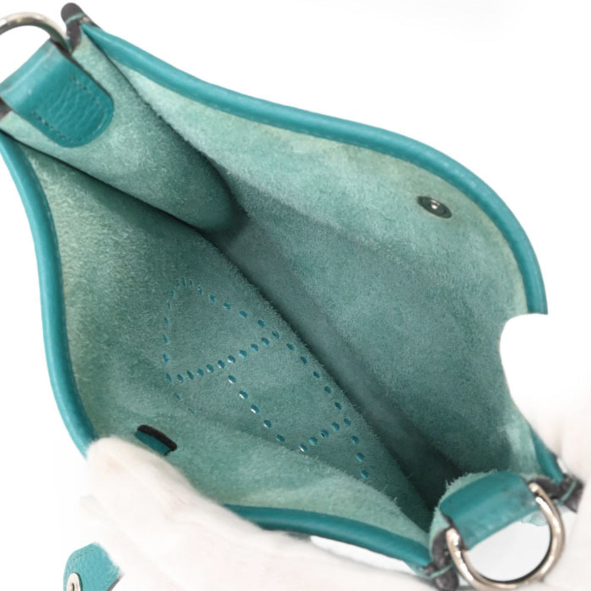 Hermes Blue Blue Paon Taurillon Clemence Leather Shoulder Bag (Pre-Owned)