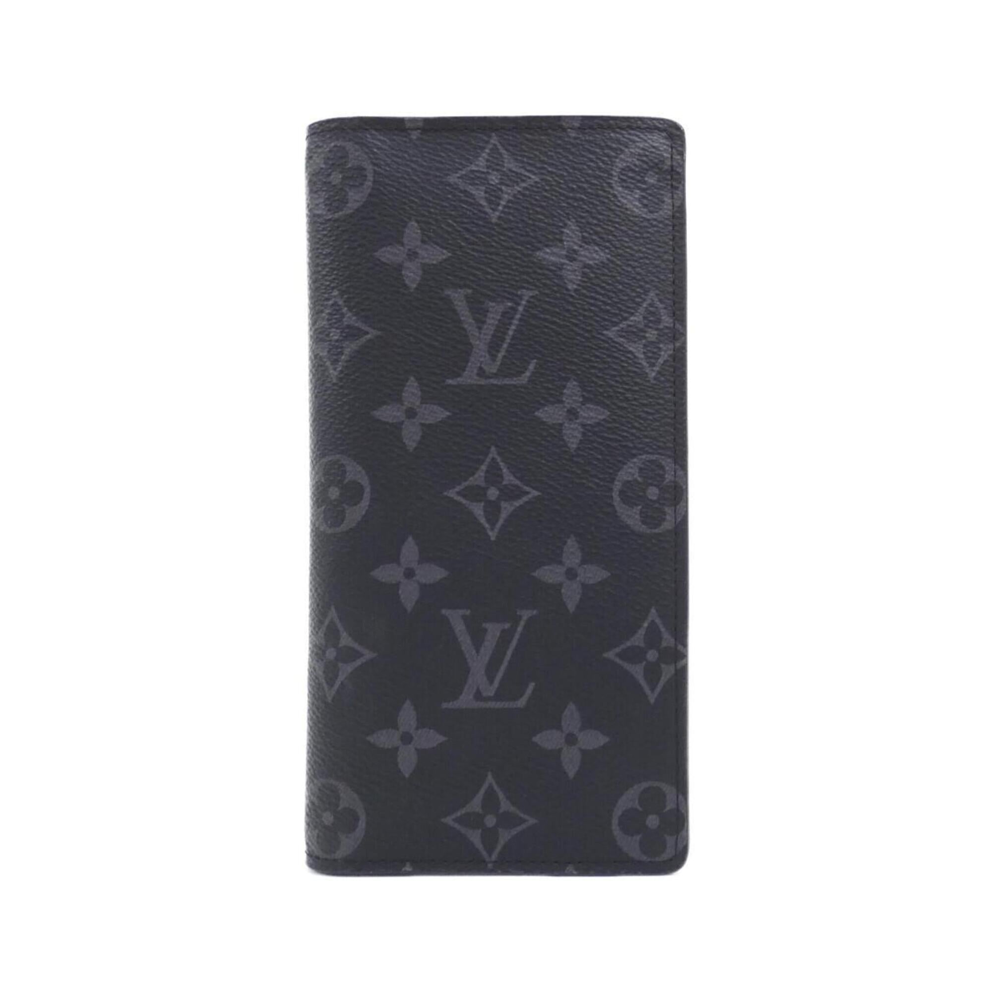 Louis Vuitton Black Coated Canvas Long Wallet (Bi-Fold) (Pre-Owned)
