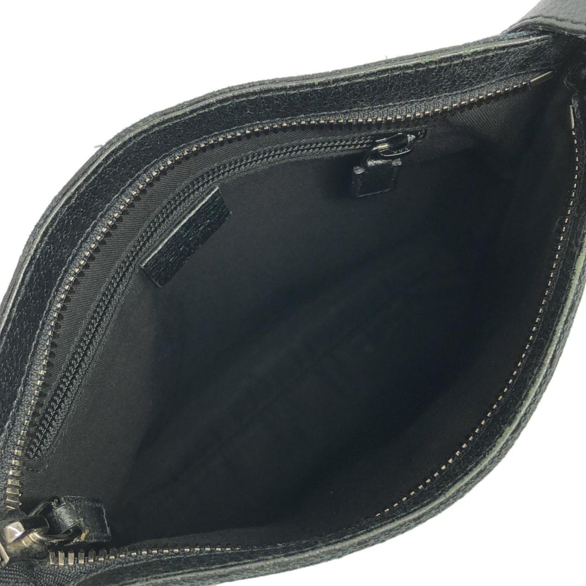 Gucci Black Gg Canvas Shoulder Bag (Pre-Owned)
