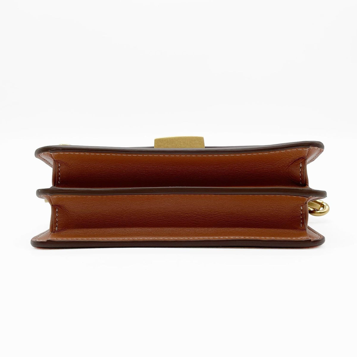 Tod's Brown Gold Leather Pochette Shoulder Bag (Pre-Owned)