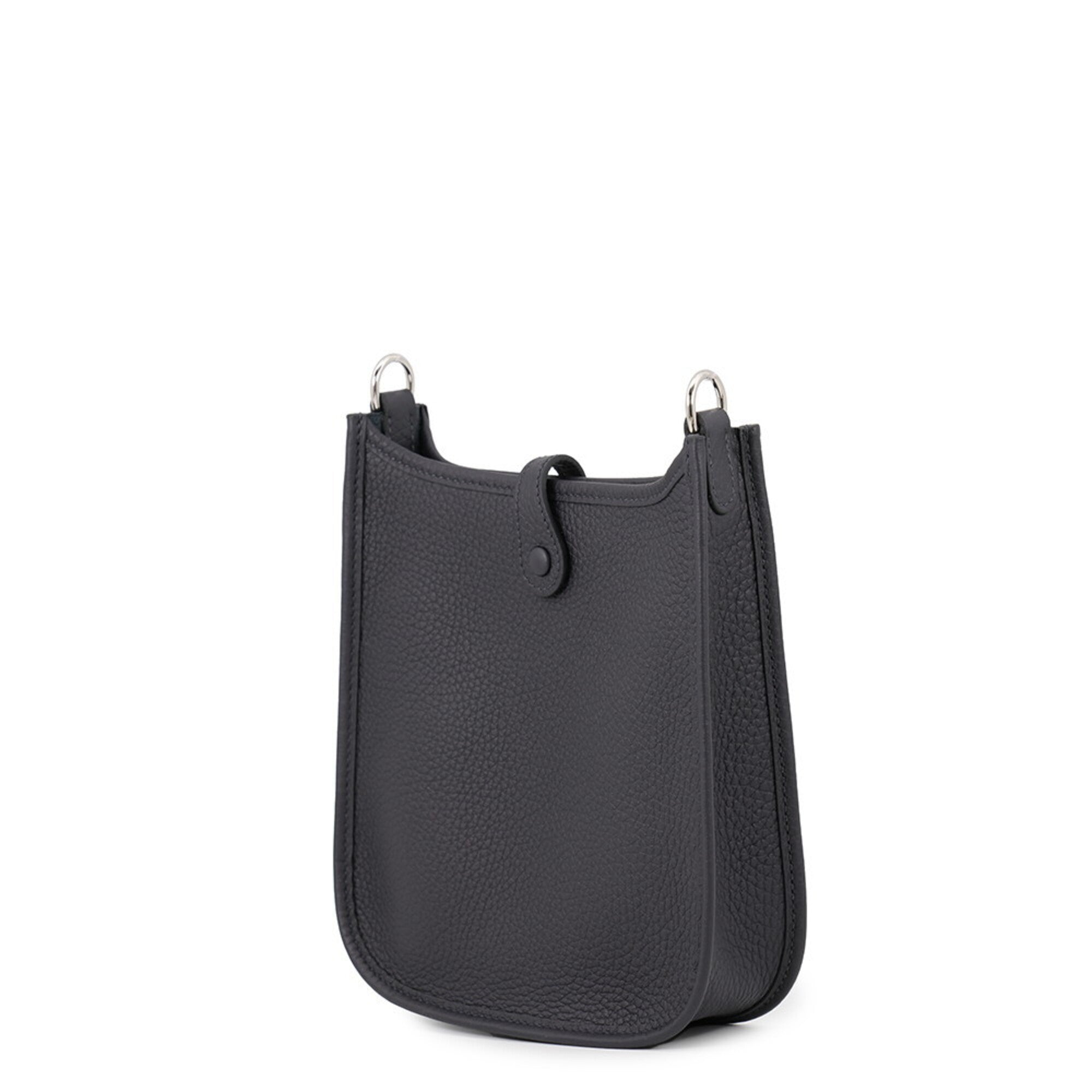 Hermes Navy Taurillon Clemence Leather Shoulder Bag