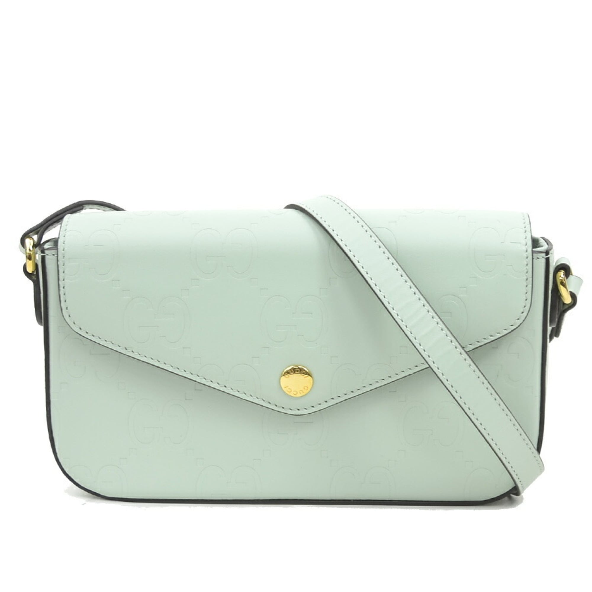 Gucci Pale Green Leather Shoulder Bag (Pre-Owned)