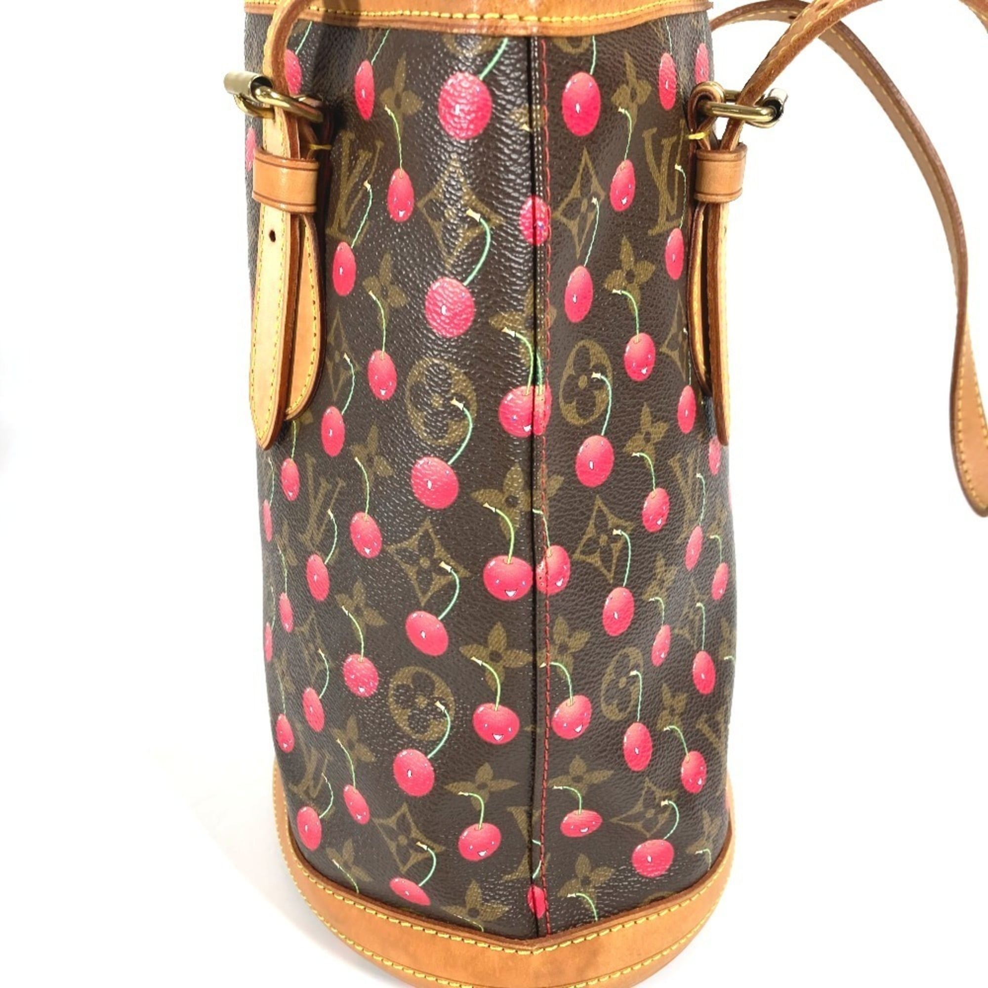 Louis Vuitton Brown Monogram Monogram Cherry Red Color Monogram Shoulder Bag Tote Bag (Pre-Owned)