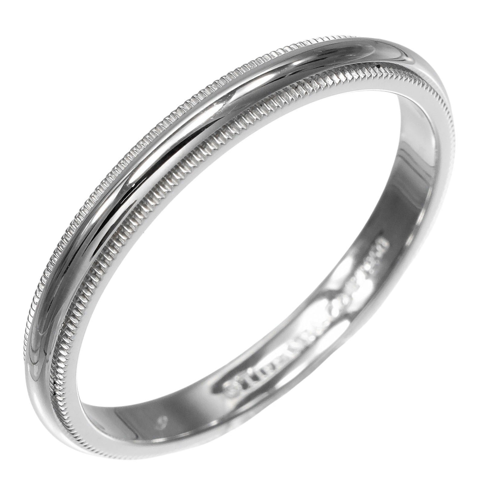 Tiffany Platinum Platinum 950 Band Ring (Pre-Owned)