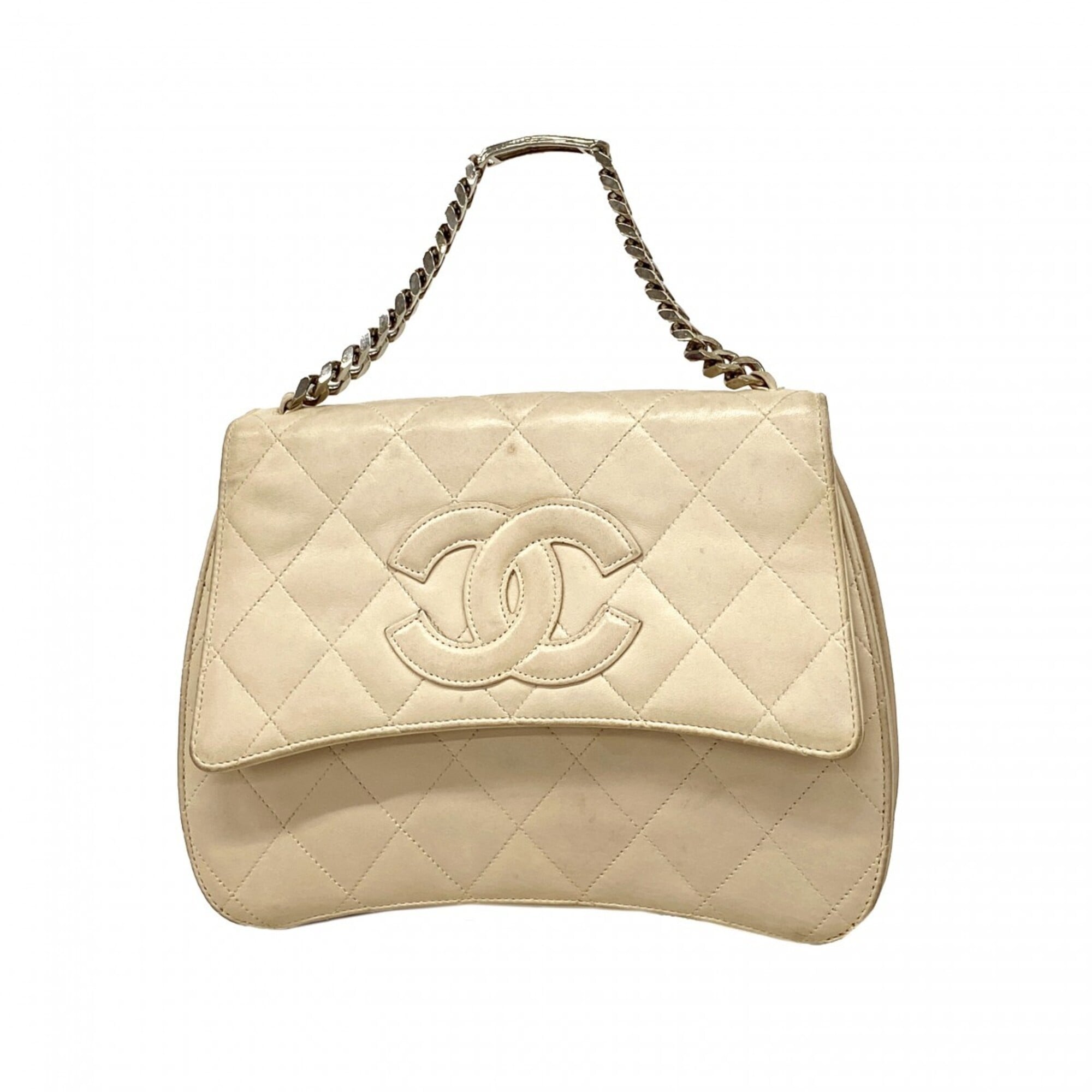 Chanel Ivory Leather Handbag (Pre-Owned)