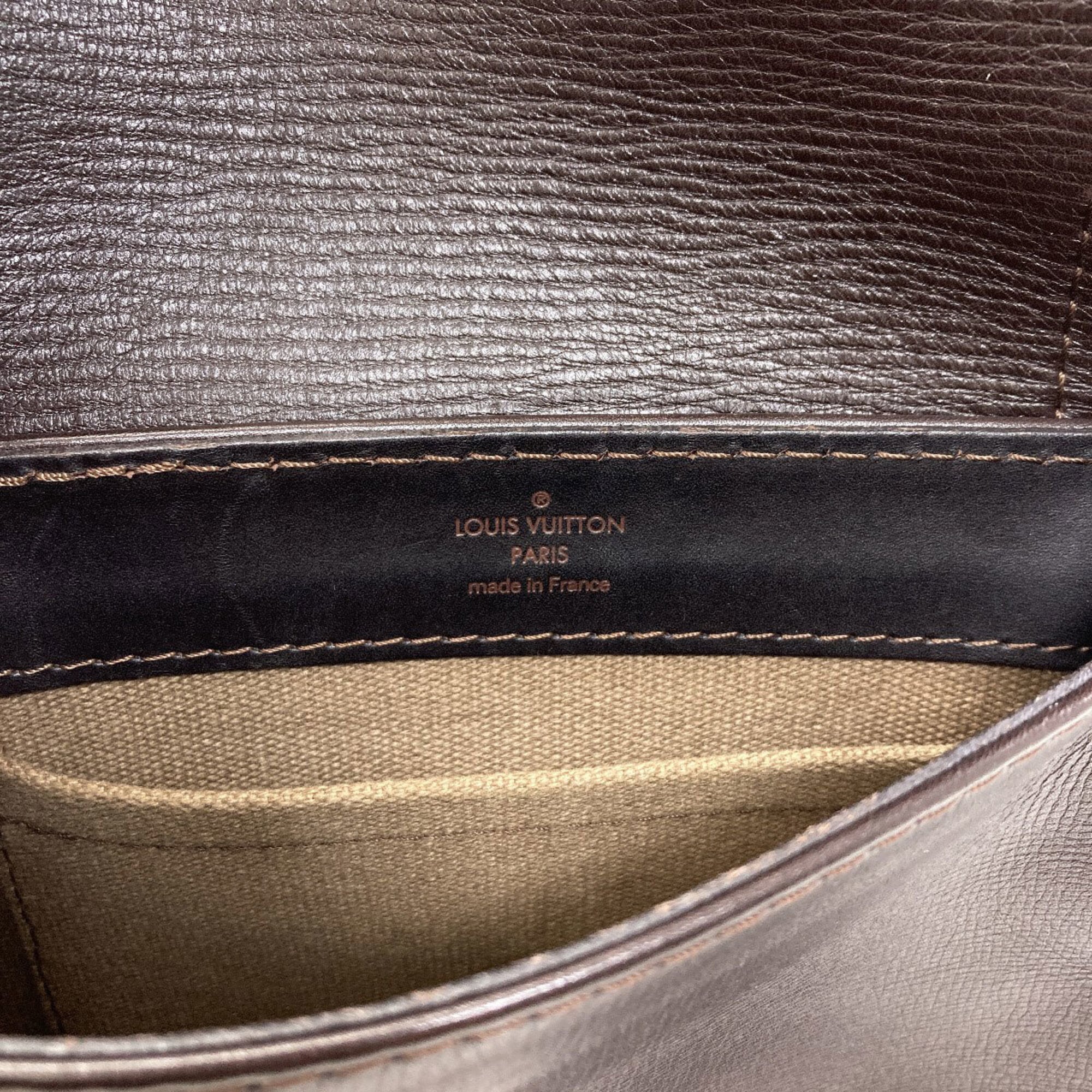 Louis Vuitton Dark Brown Utah Leather Leather Shoulder Bag (Pre-Owned)
