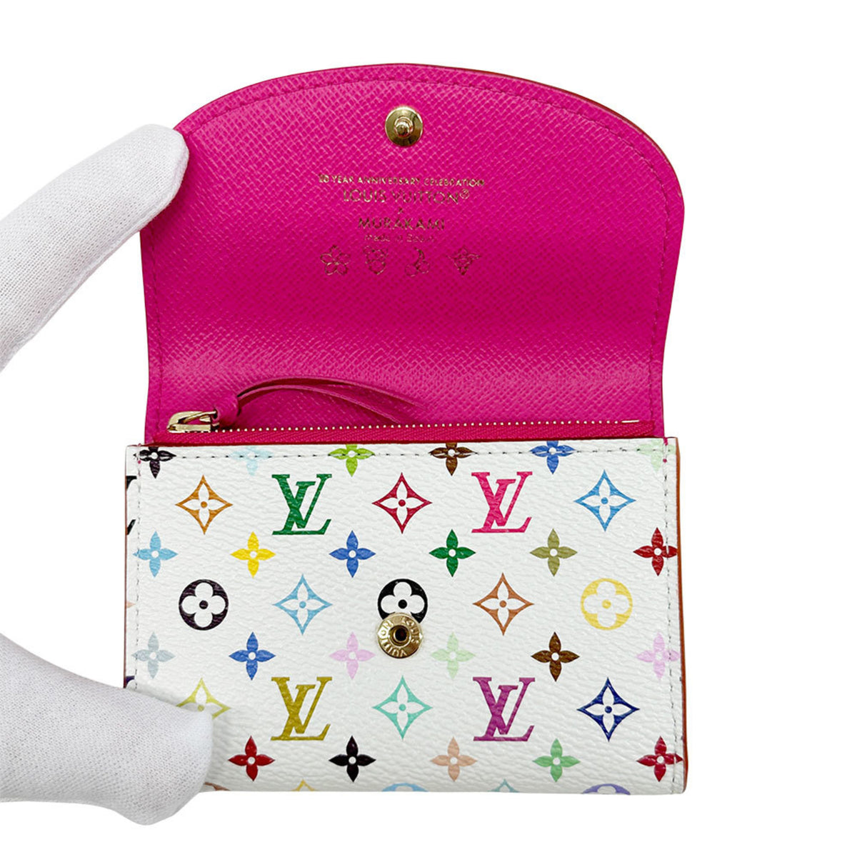 Louis Vuitton Multi-Color White Monogram Multicolore Coin Purse/Coin Case (Pre-Owned)
