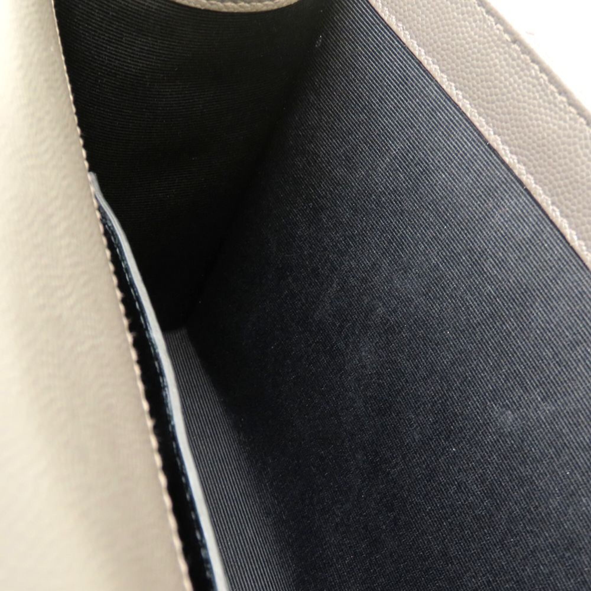 Yves Saint Laurent Gray Leather Shoulder Bag (Pre-Owned)