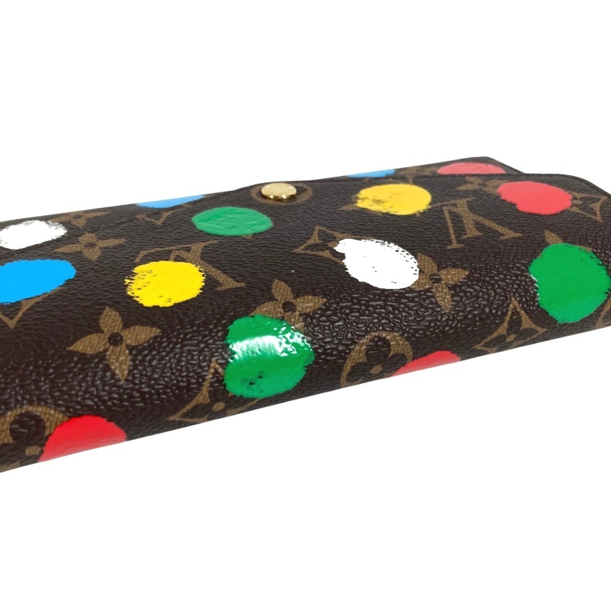 Louis Vuitton Brown Multi-Color Monogram Canvas Long Wallet (Bi-Fold) (Pre-Owned)