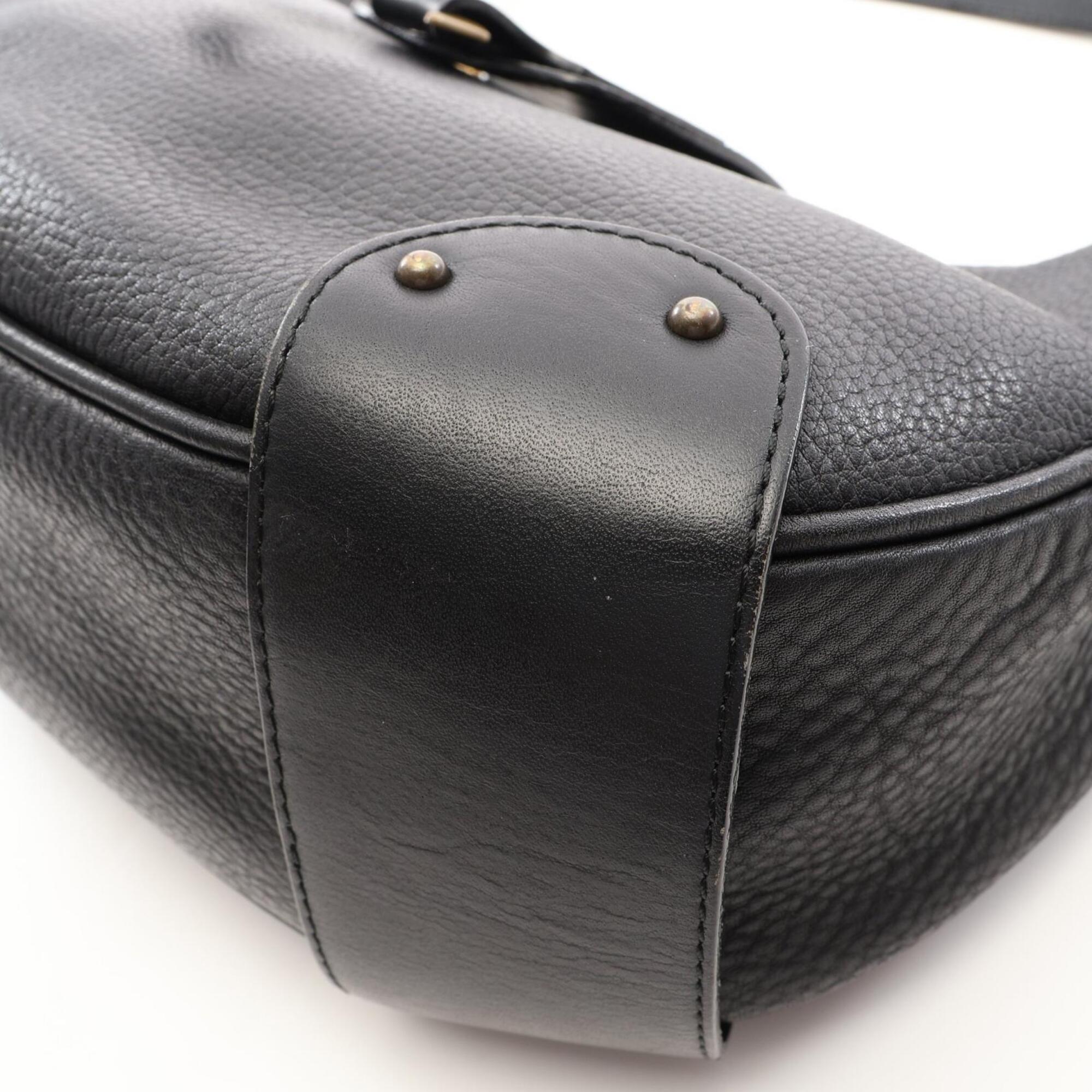 Chloé Black Leather Handbag Shoulder Bag (Pre-Owned)