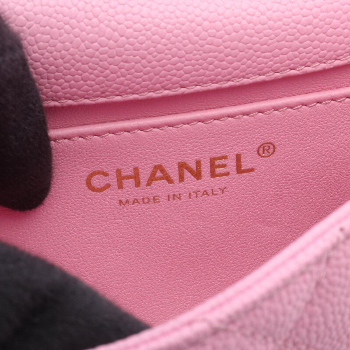 Chanel Pink Grained Calfskin Handbag Shoulder Bag (Pre-Owned)