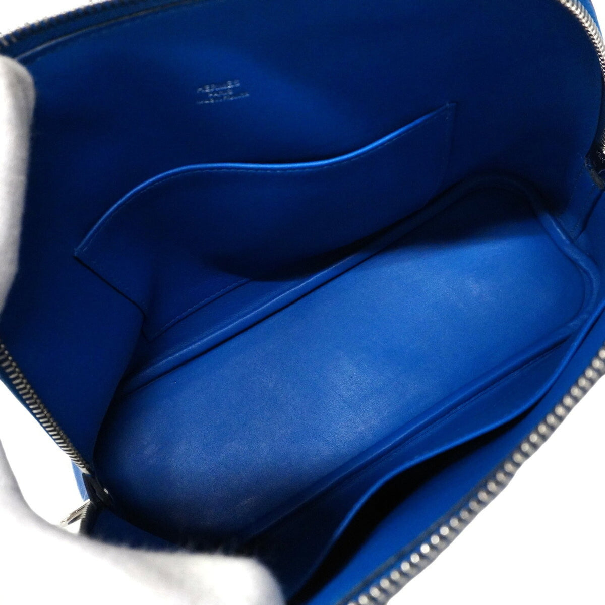 Hermes Blue Leather Handbag (Pre-Owned)