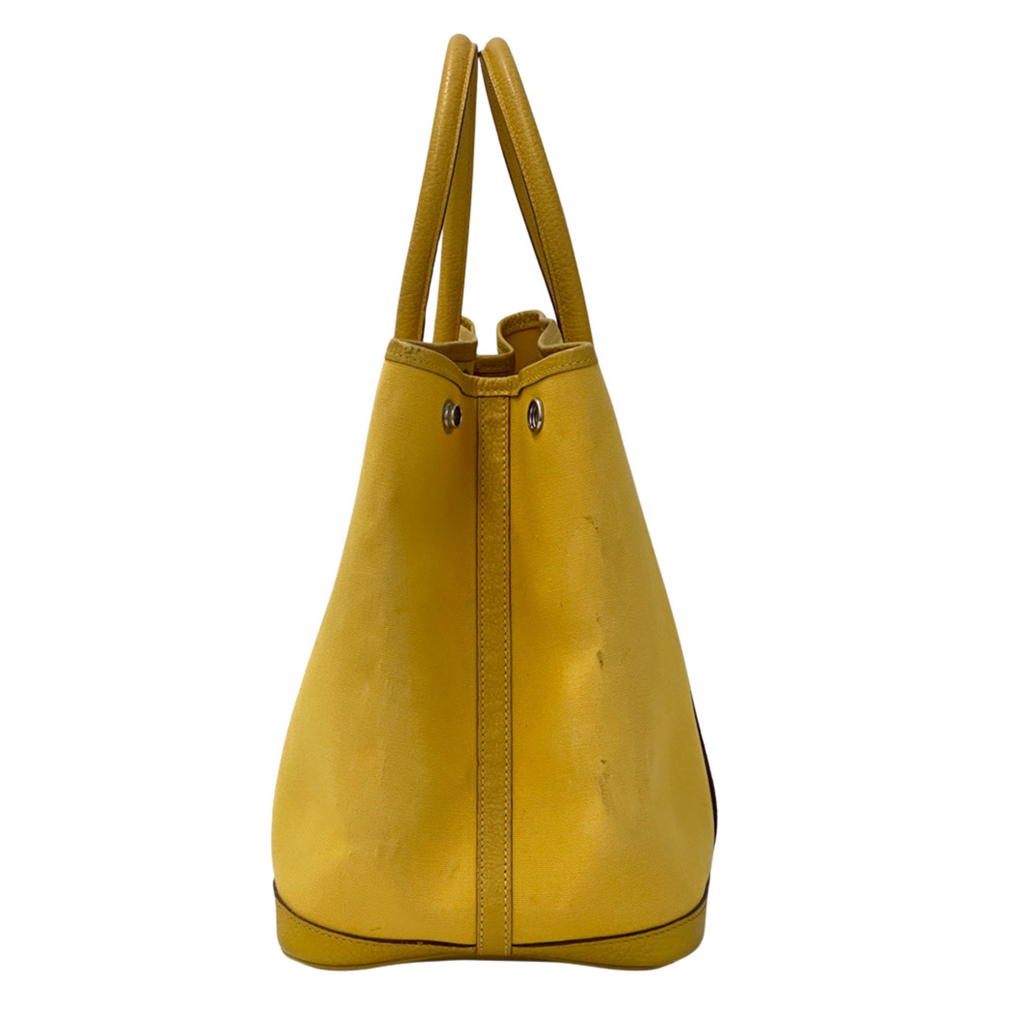 Hermes Yellow Toile Officier Tote Bag (Pre-Owned)