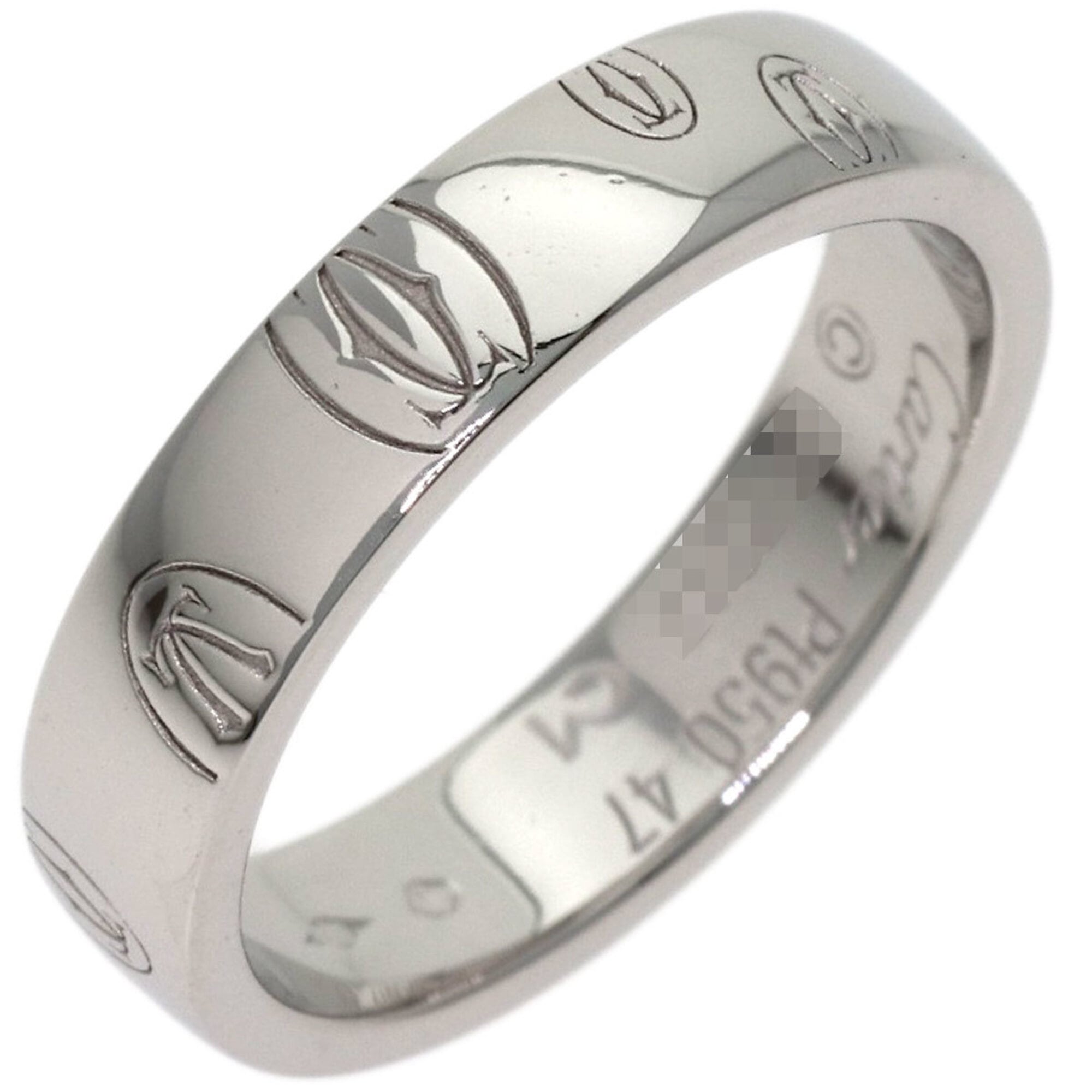 Cartier Happy Birthday Platinum 950 Band Ring (Pre-Owned)