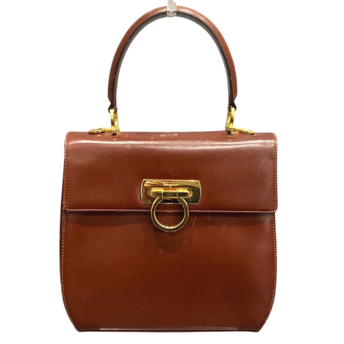 Salvatore Ferragamo Brown Leather Handbag (Pre-Owned)