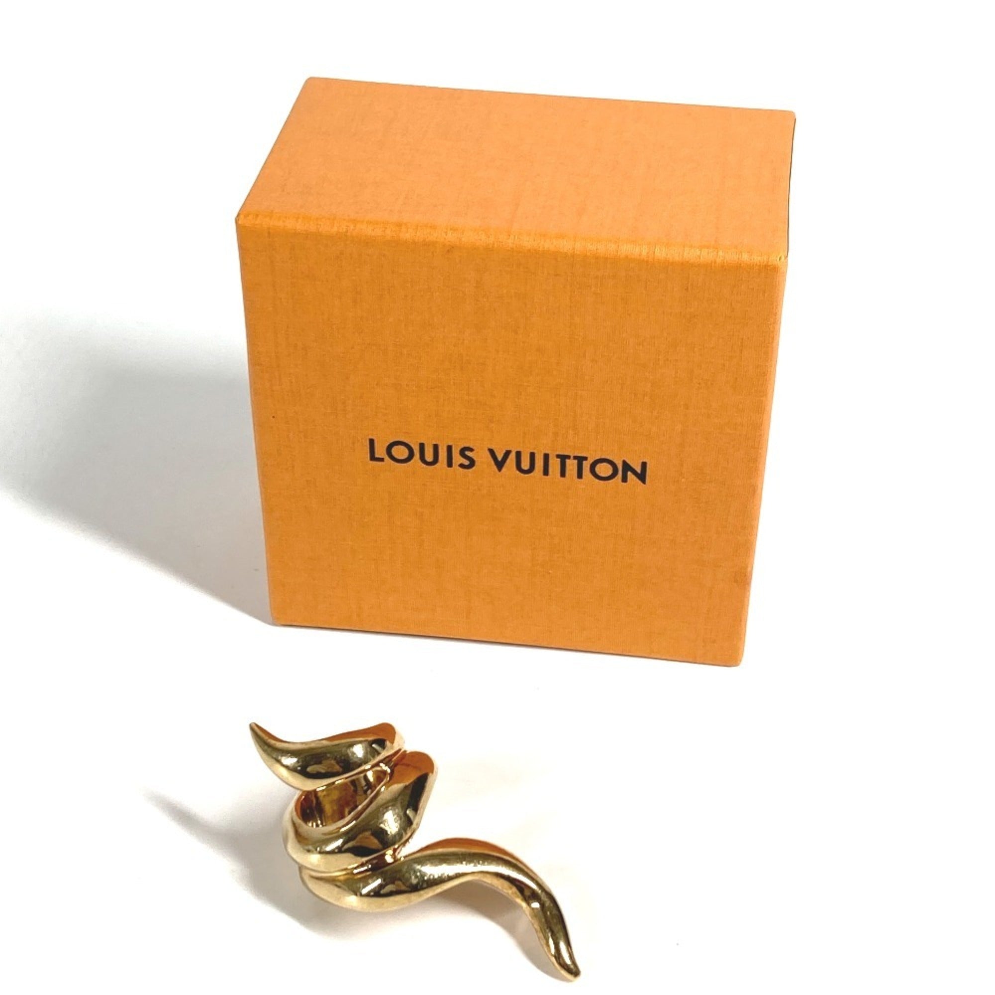 Louis Vuitton Gold Metal Band Ring (Pre-Owned)