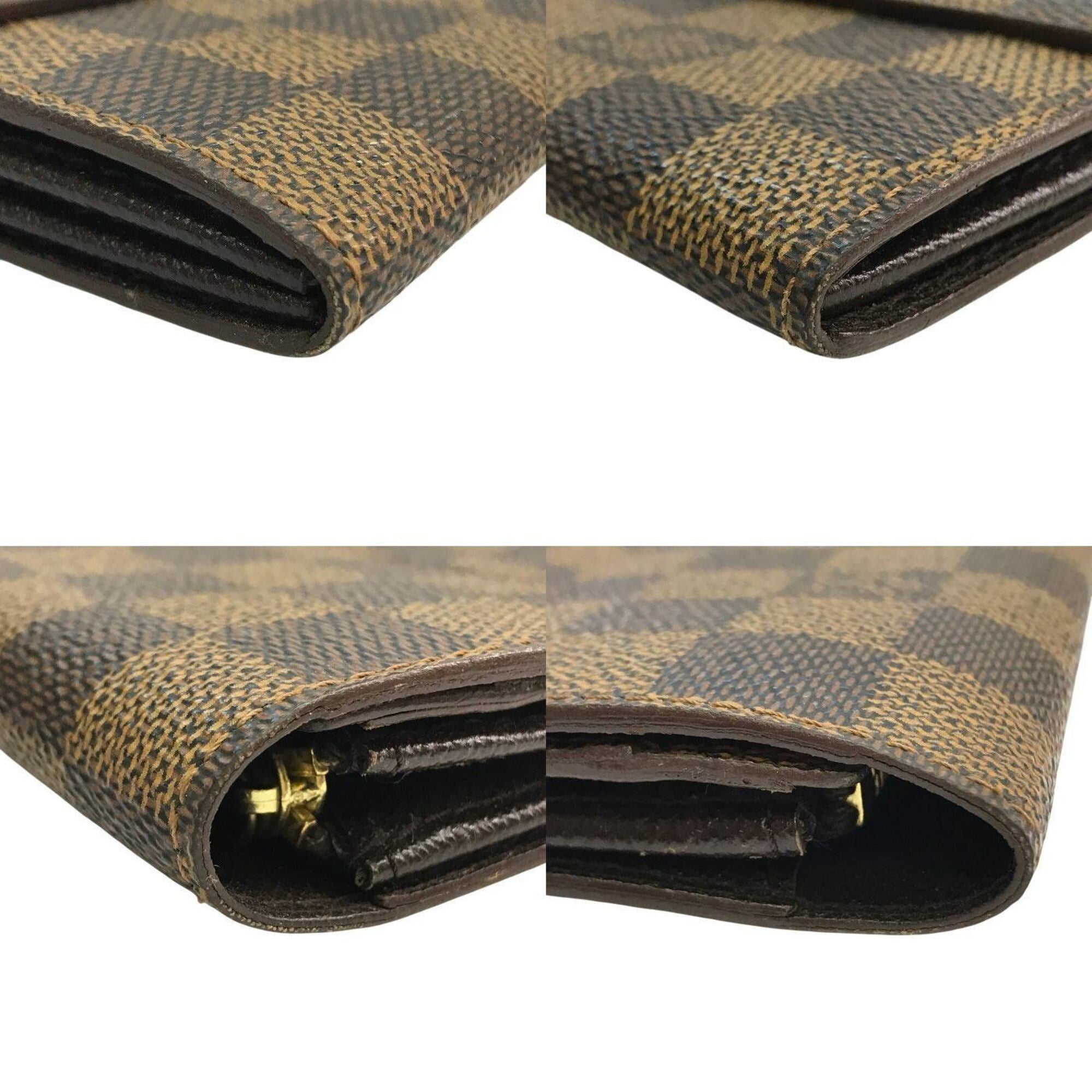 Louis Vuitton Damier Brown Long Wallet (Bi-Fold) (Pre-Owned)