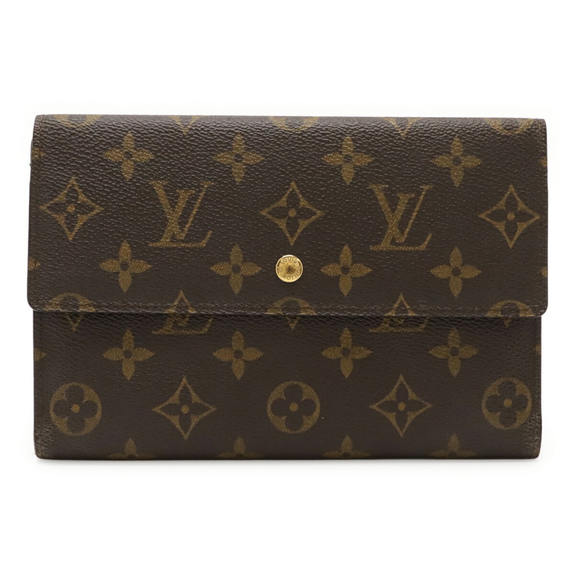 Louis Vuitton Monogram Brown Monogram Long Wallet (Tri-Fold) (Pre-Owned)