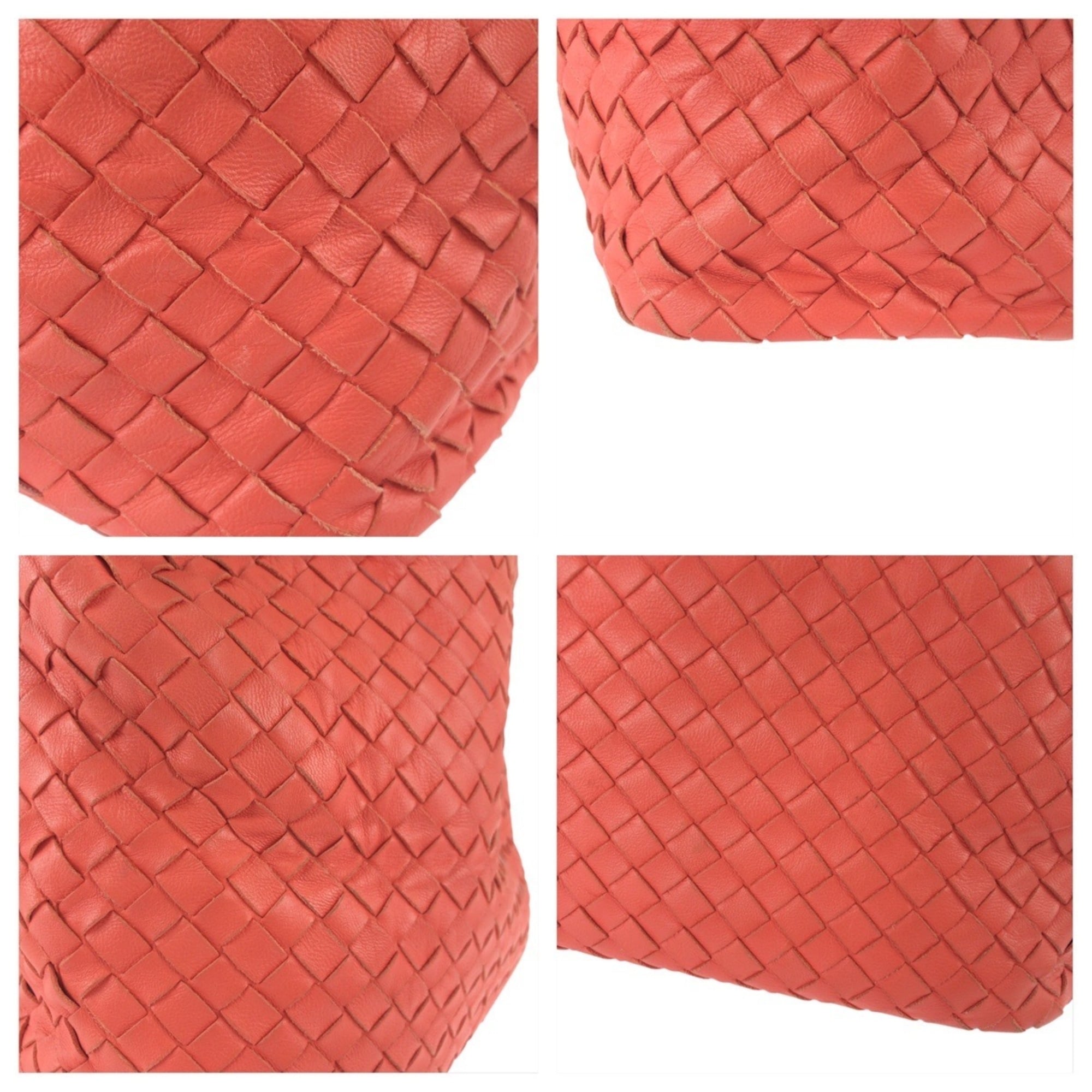 Bottega Veneta Salmon Pink Intrecciato Handbag Shoulder Bag (Pre-Owned)