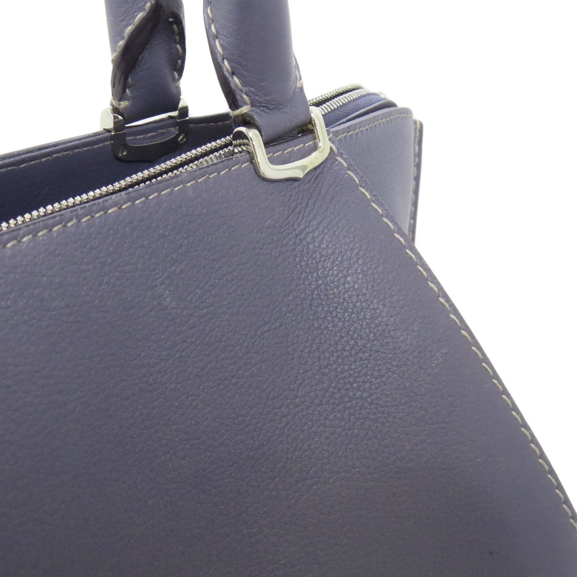 Cartier Blue Leather Tote Bag (Pre-Owned)