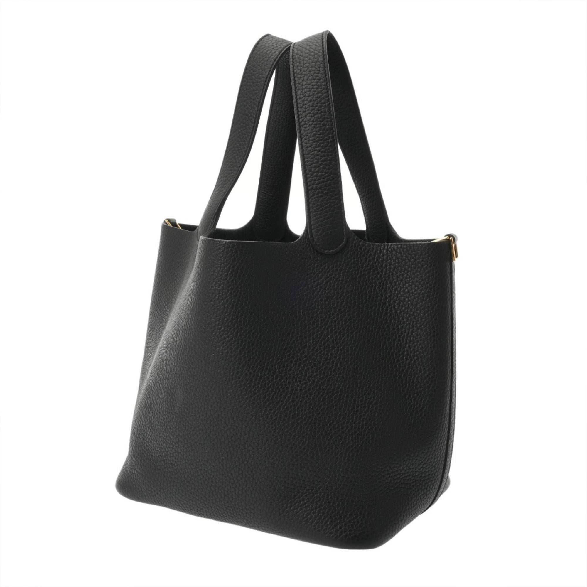 Hermes Black Taurillon Clemence Leather Handbag (Pre-Owned)