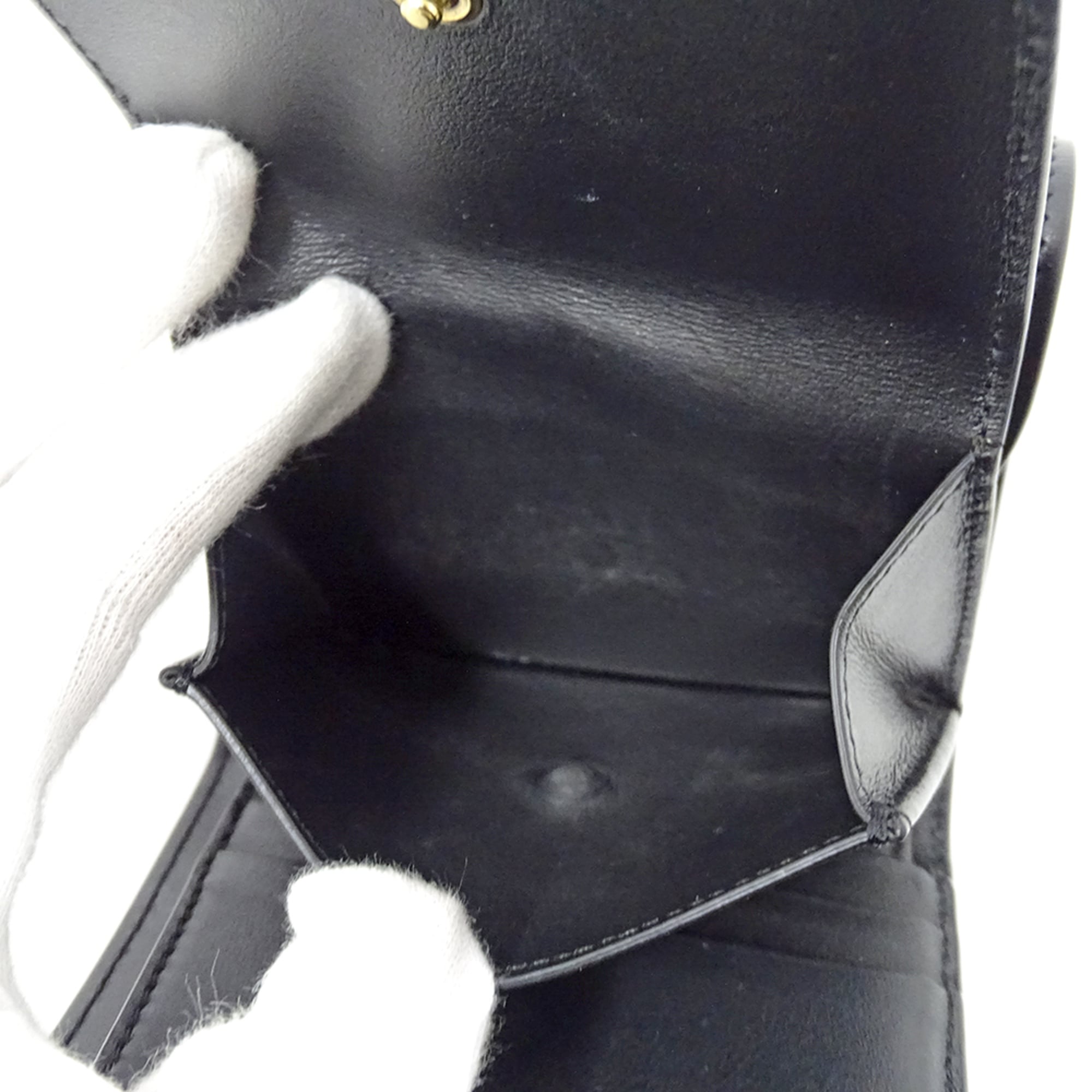 Celine Black Leather Wallet (Bi-Fold) (Pre-Owned)