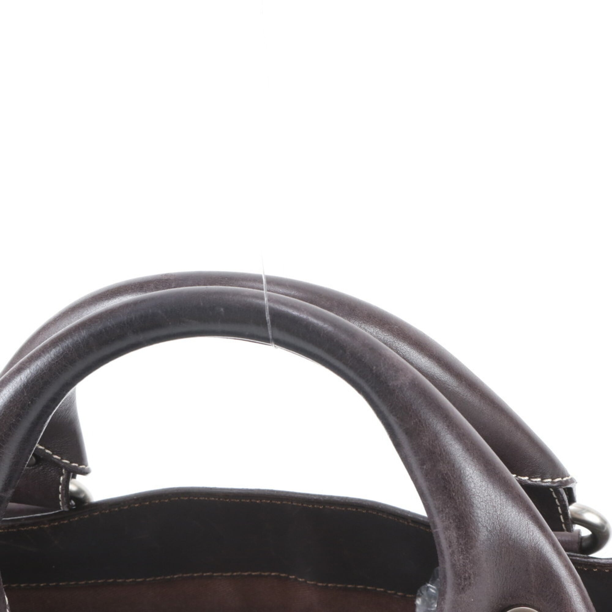 Celine Brown Leather Handbag Tote Bag (Pre-Owned)