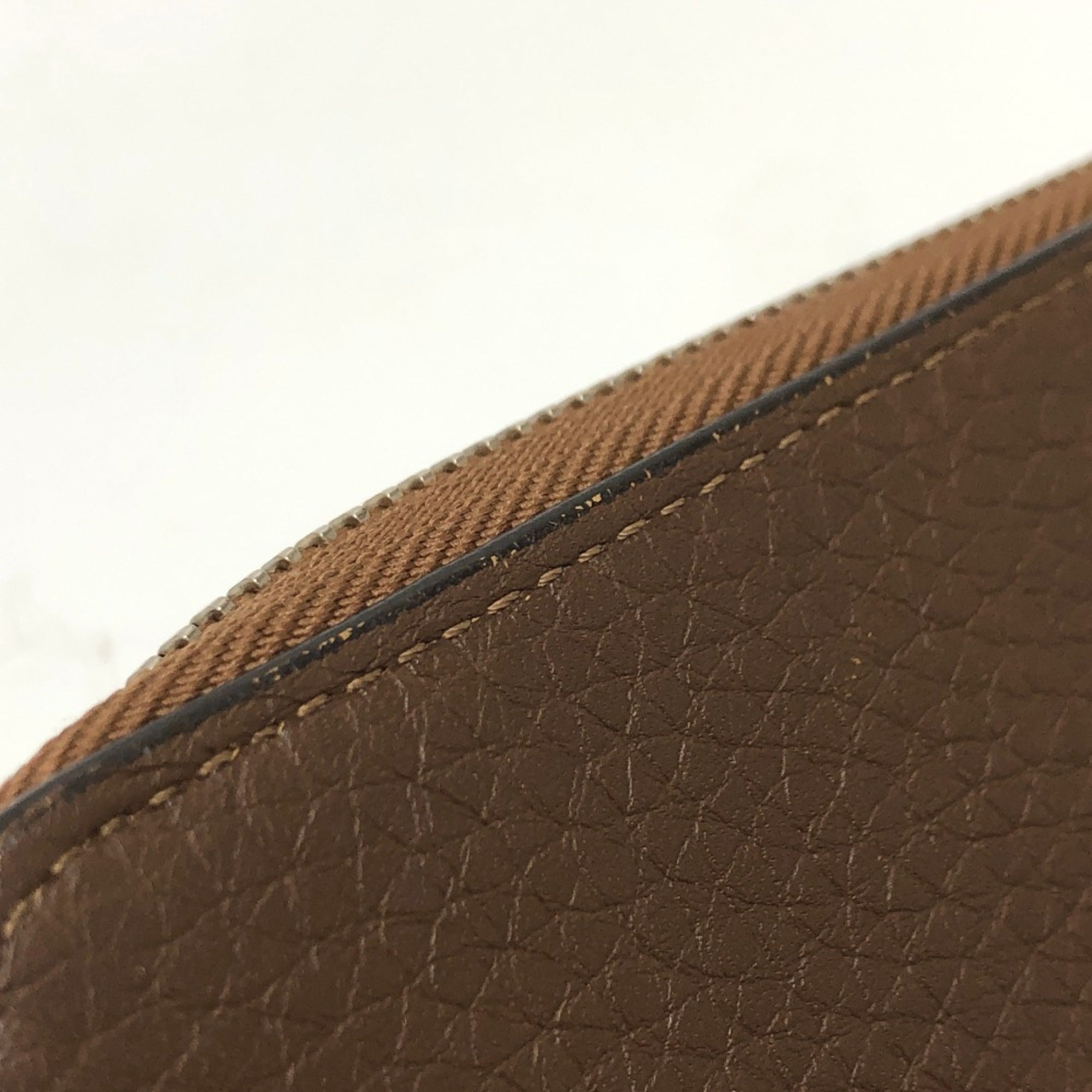 Louis Vuitton Brown Leather Long Wallet (Bi-Fold) (Pre-Owned)