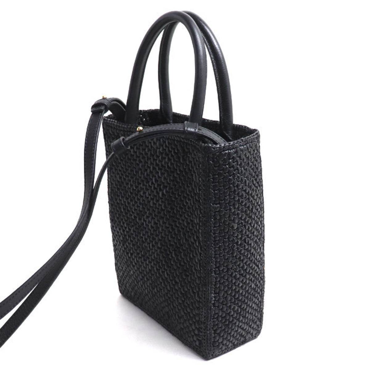 Loewe Black Raffia Leather Tote Bag (Pre-Owned)