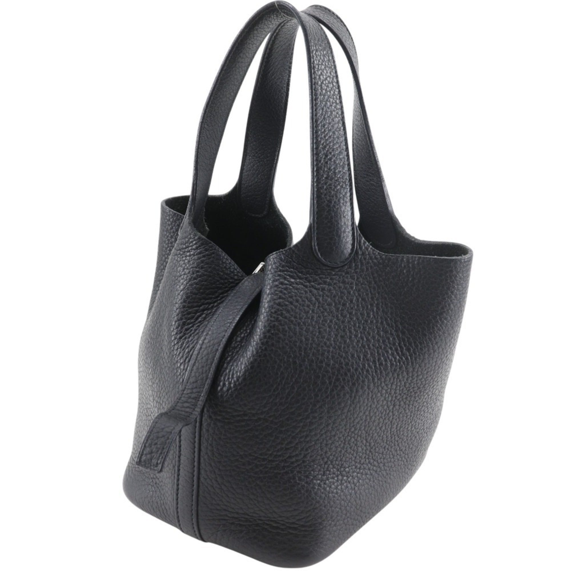 Hermes Black Taurillon Clemence Leather Handbag (Pre-Owned)