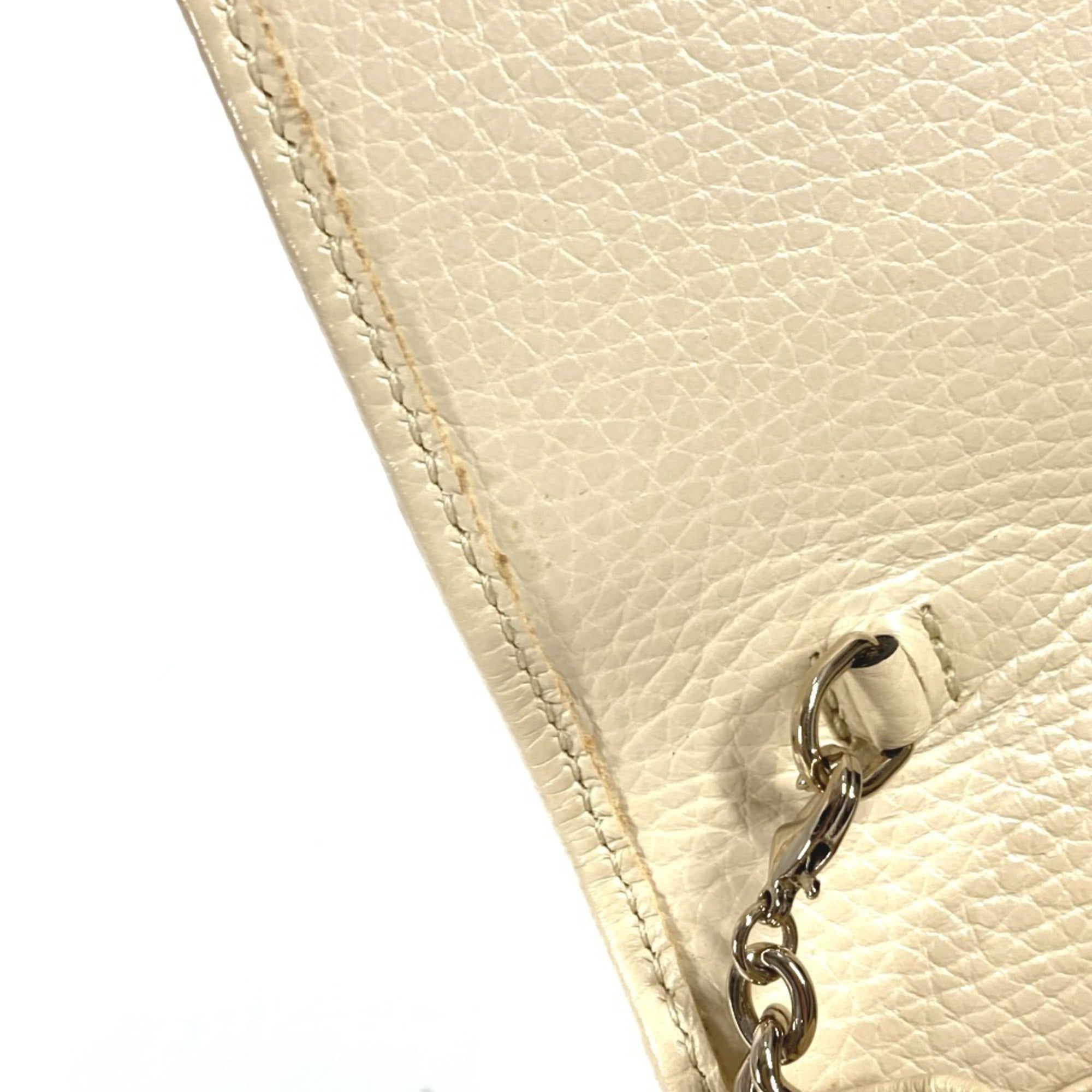 Gucci Ivory Leather Chain/Shoulder Wallet (Pre-Owned)