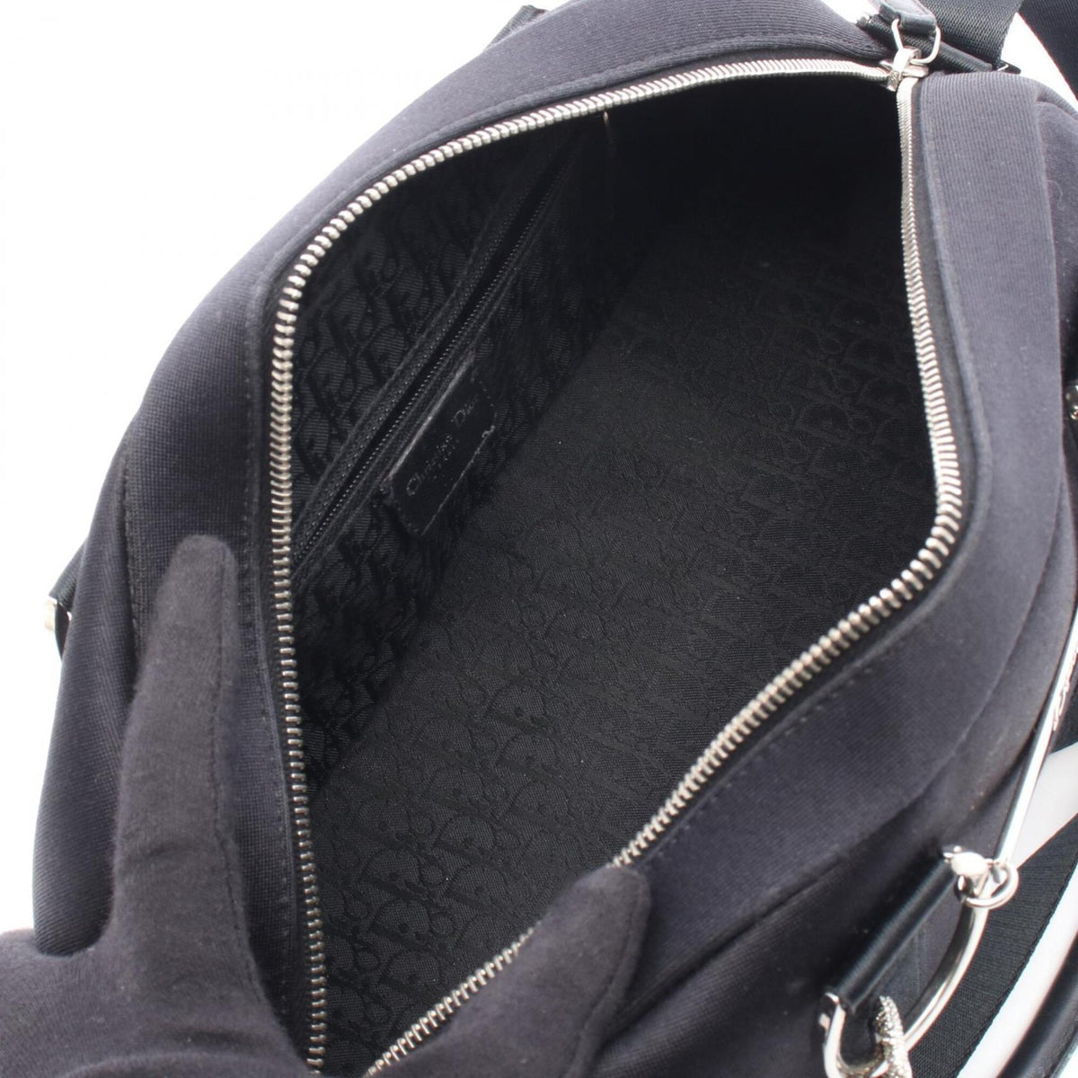 Christian Dior Black Canvas Leather Handbag (Pre-Owned)