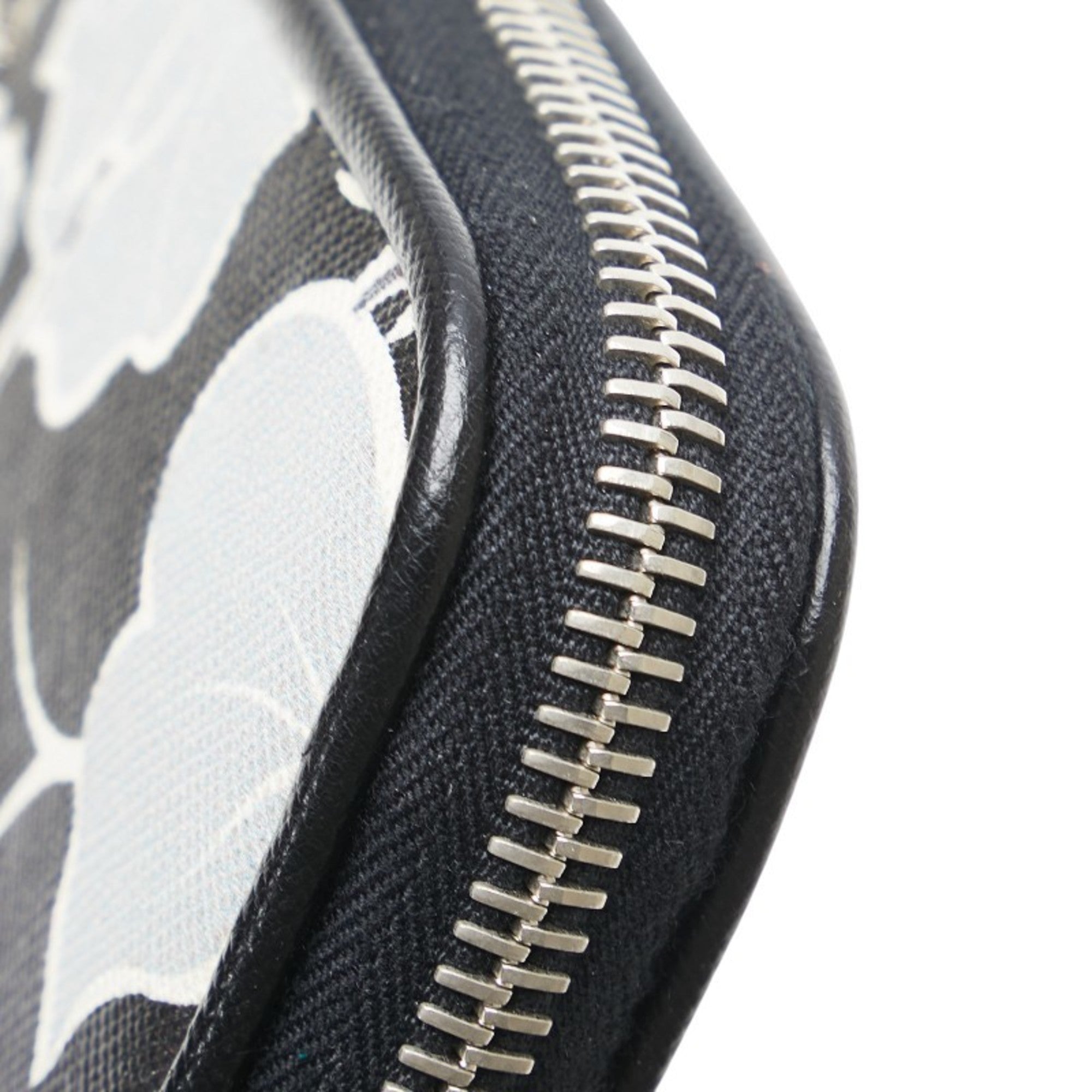 Prada Saffiano Black Gray Leather Long Wallet (Bi-Fold) (Pre-Owned)