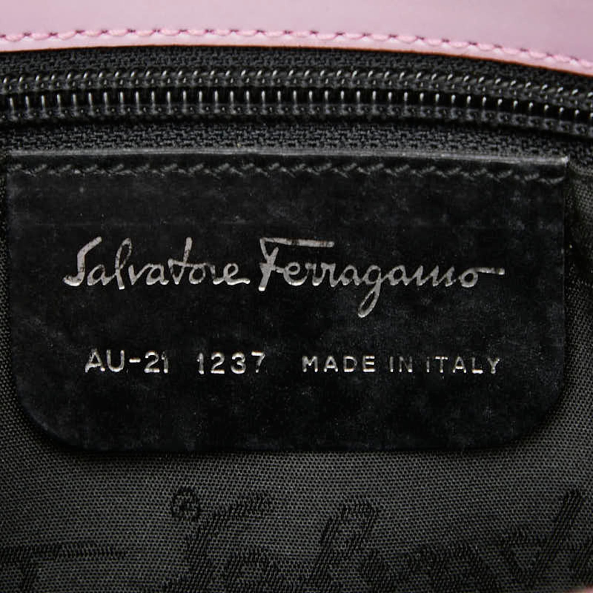 Salvatore Ferragamo Purple Shoulder Bag Tote Bag (Pre-Owned)