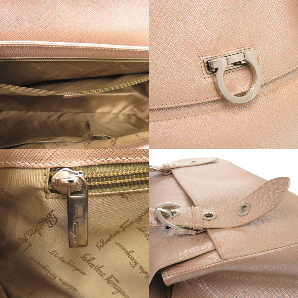Salvatore Ferragamo Pink Leather Handbag (Pre-Owned)