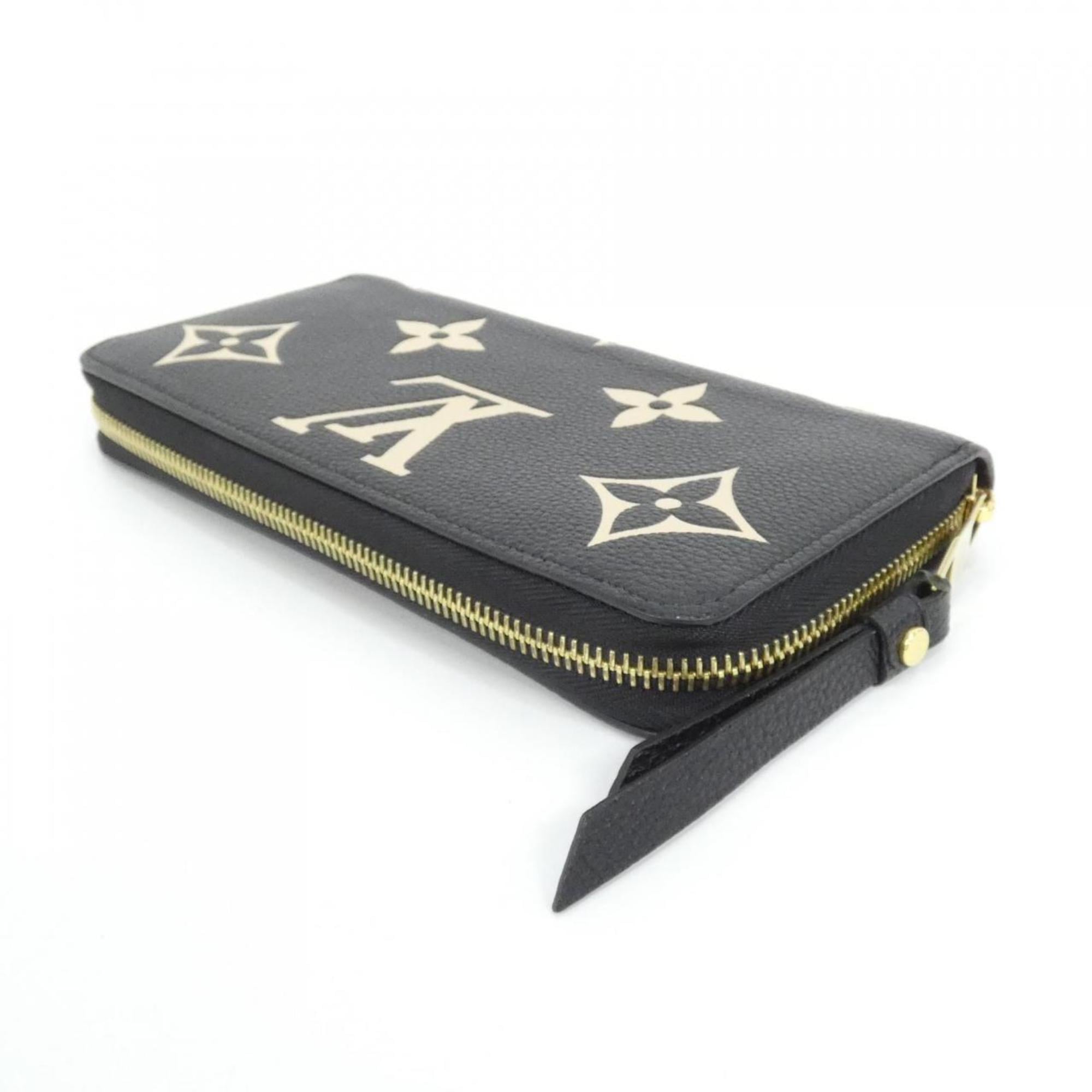 Louis Vuitton Beige Black Monogram Empreinte Long Wallet (Bi-Fold) (Pre-Owned)