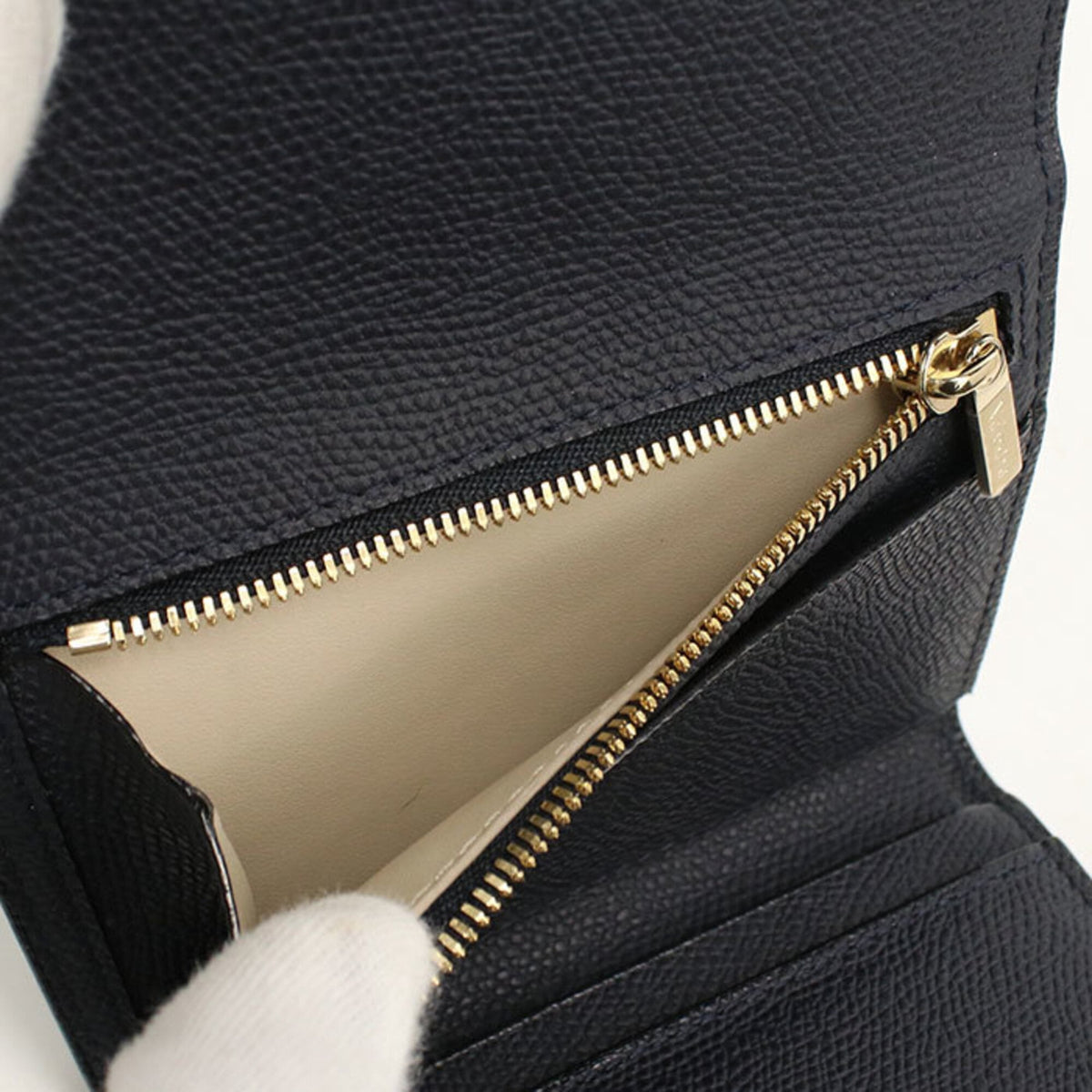 Valextra Navy Wallet (Tri-Fold) (Pre-Owned)