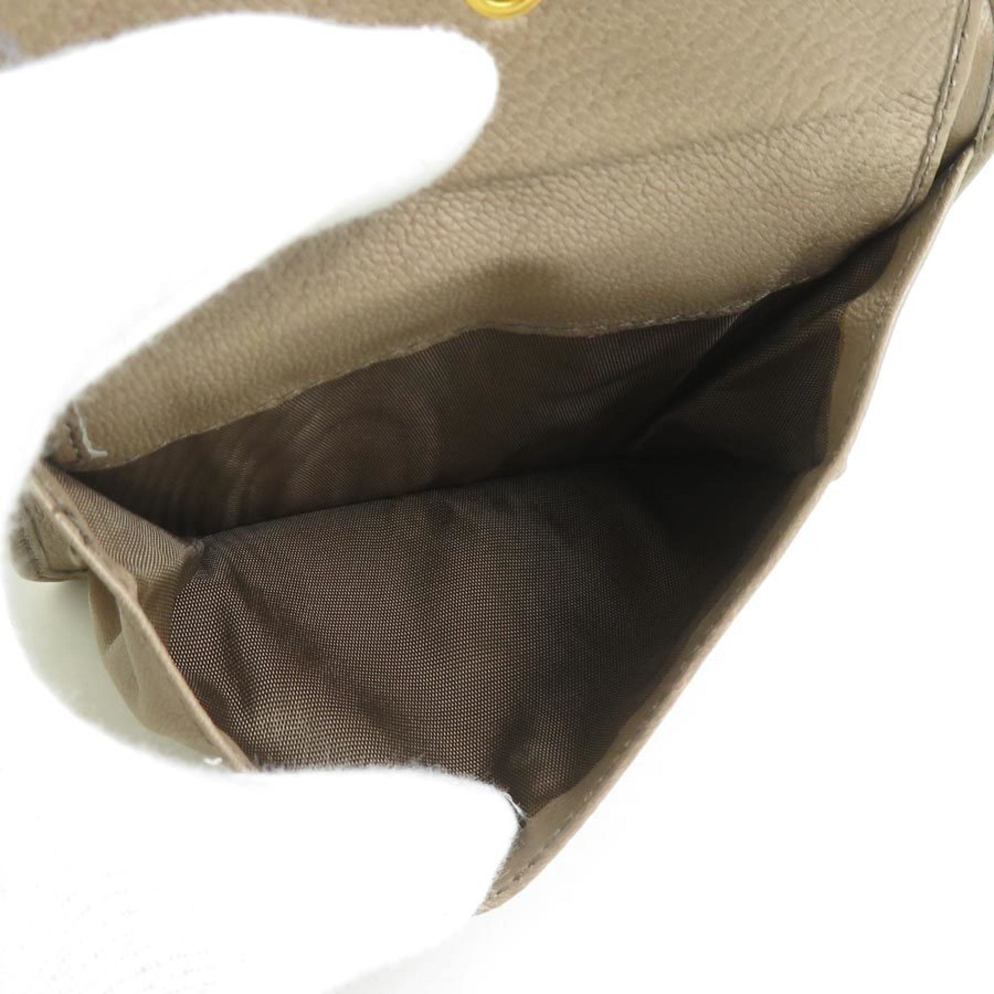Prada Beige Leather Wallet (Tri-Fold) (Pre-Owned)