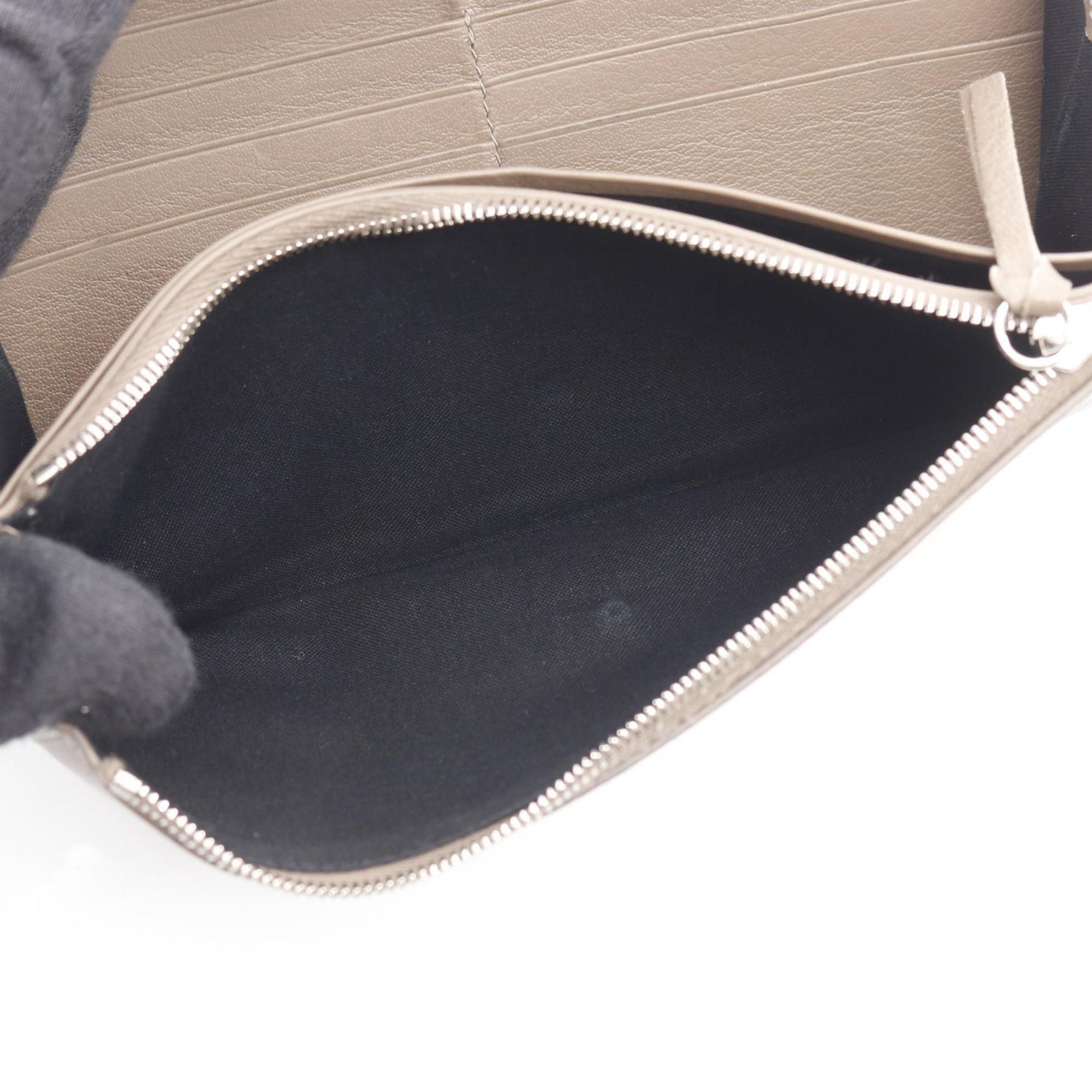 Balenciaga Gray Leather Long Wallet (Bi-Fold) (Pre-Owned)