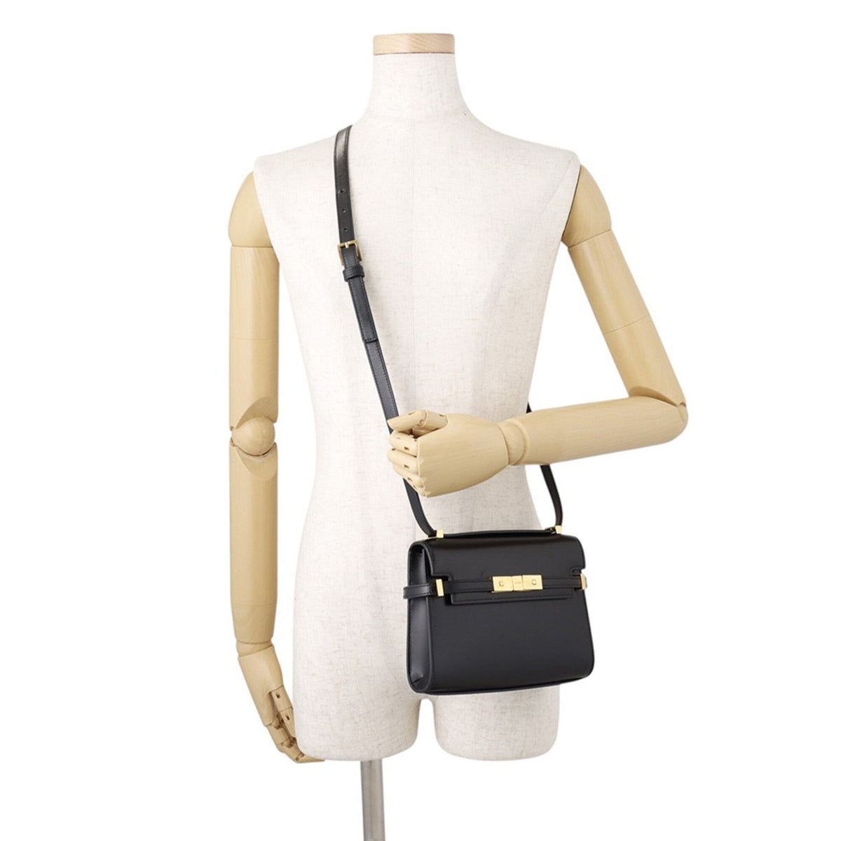 Yves Saint Laurent Black Leather Shoulder Bag (Pre-Owned)