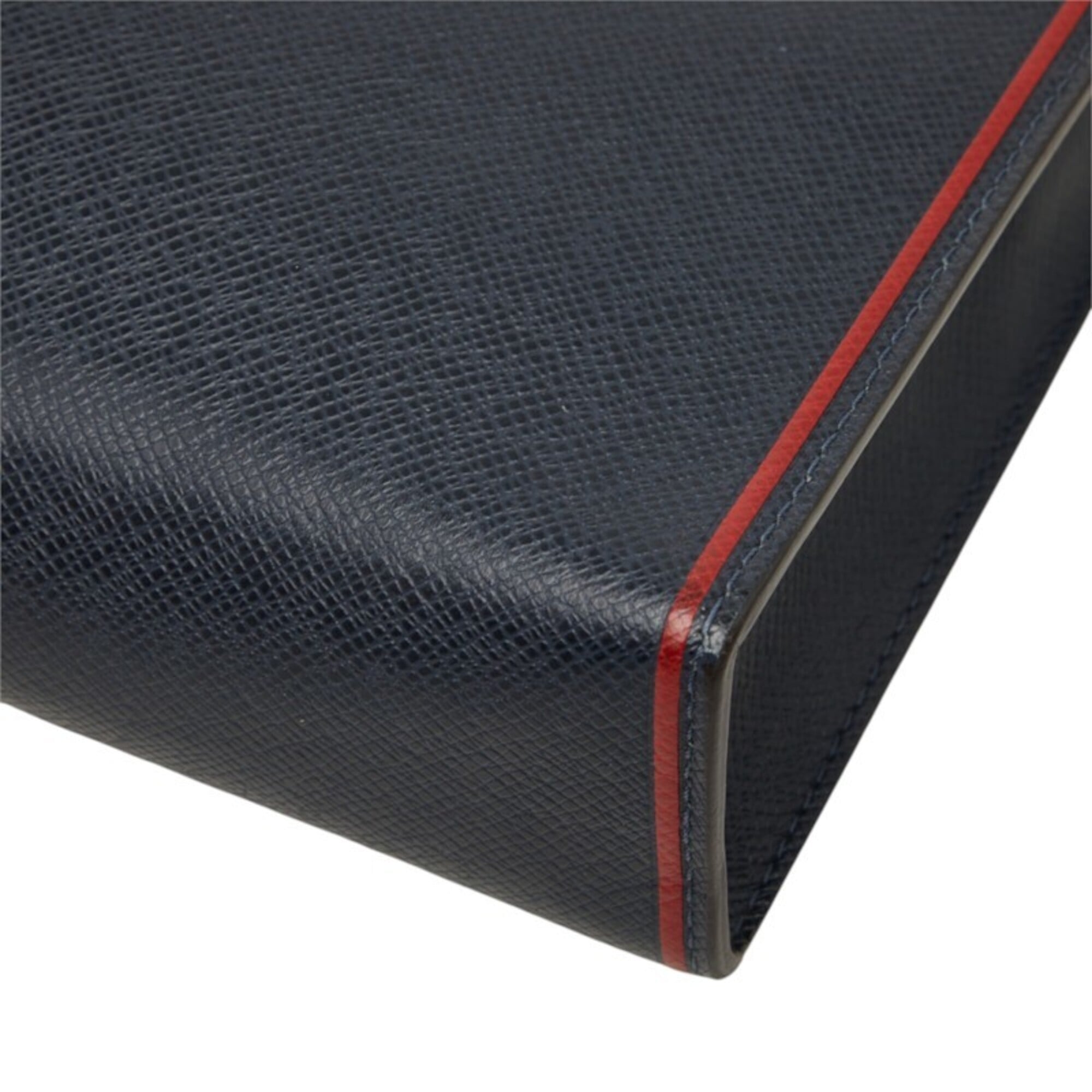 Louis Vuitton Navy Navy Blue Leather Clutch Bag Pochette (Pre-Owned)
