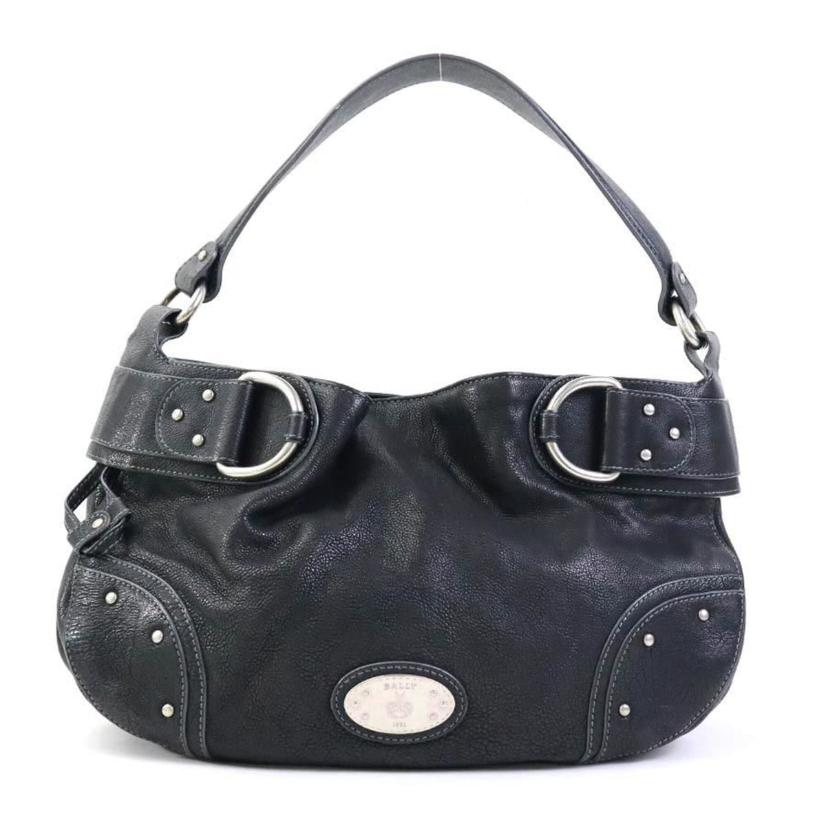 Bally Black Leather Shoulder Bag (Pre-Owned)