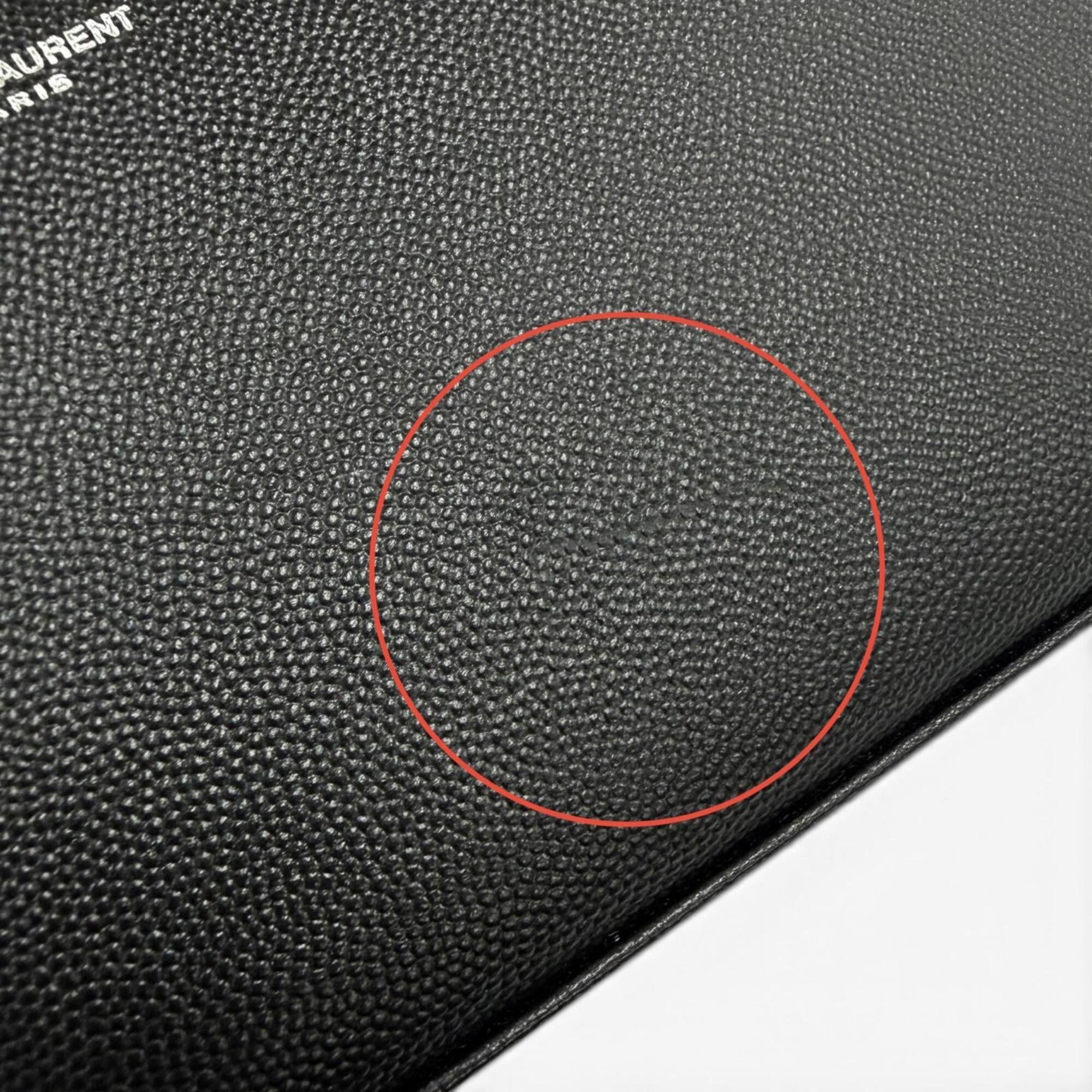 Saint Laurent Black Leather Long Wallet (Bi-Fold) (Pre-Owned)