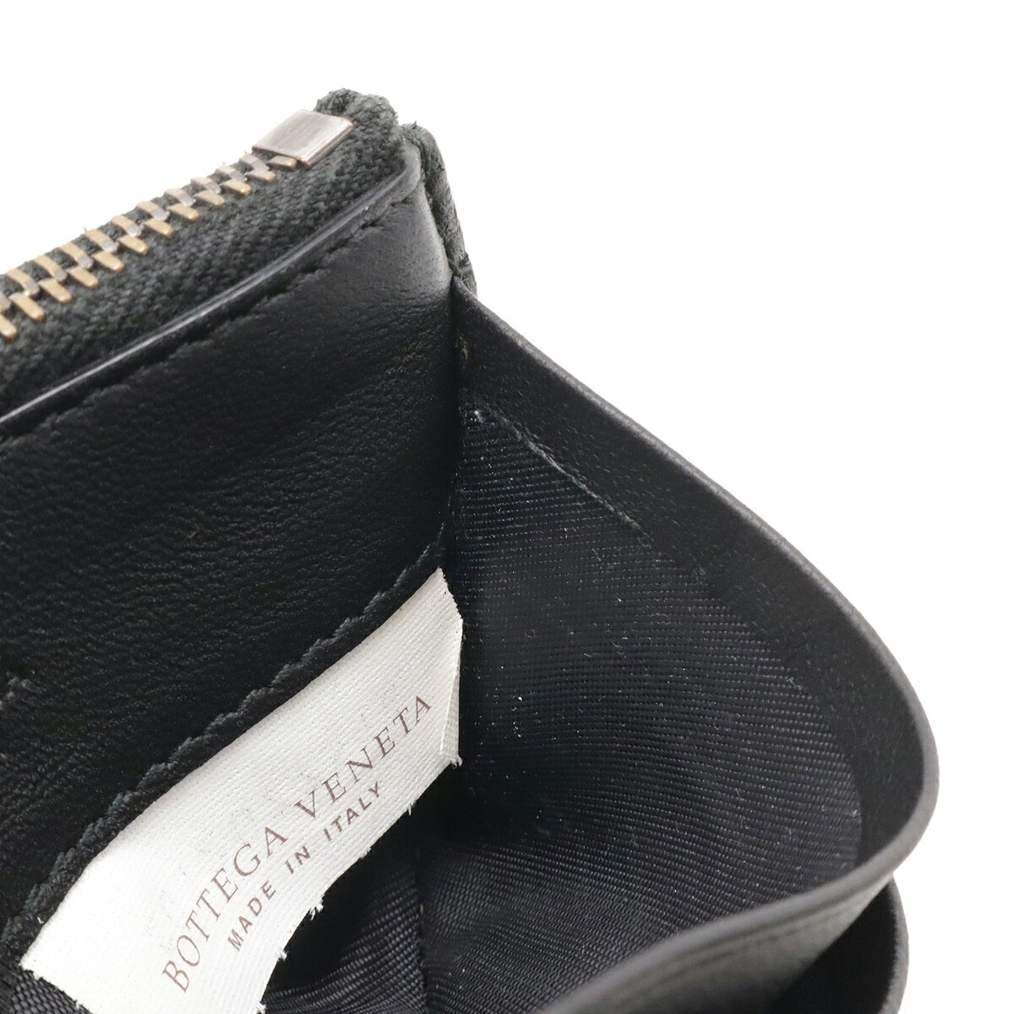 Bottega Veneta Black Intrecciato Coin Purse/Coin Case (Pre-Owned)