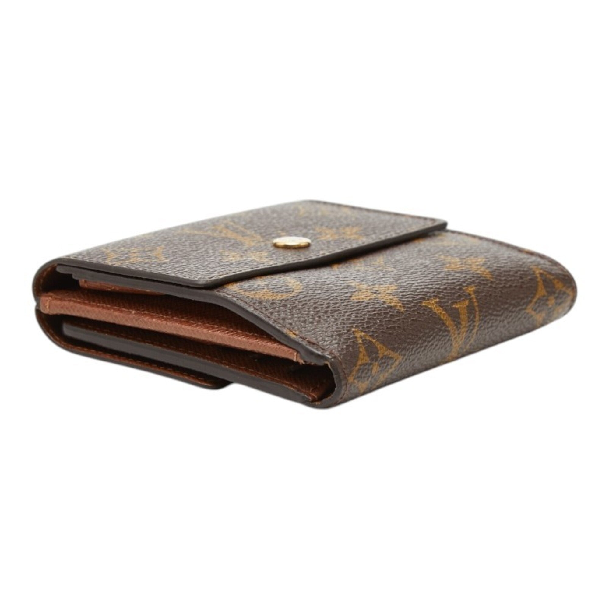 Louis Vuitton Monogram Brown Pvc Leather Wallet (Tri-Fold) (Pre-Owned)