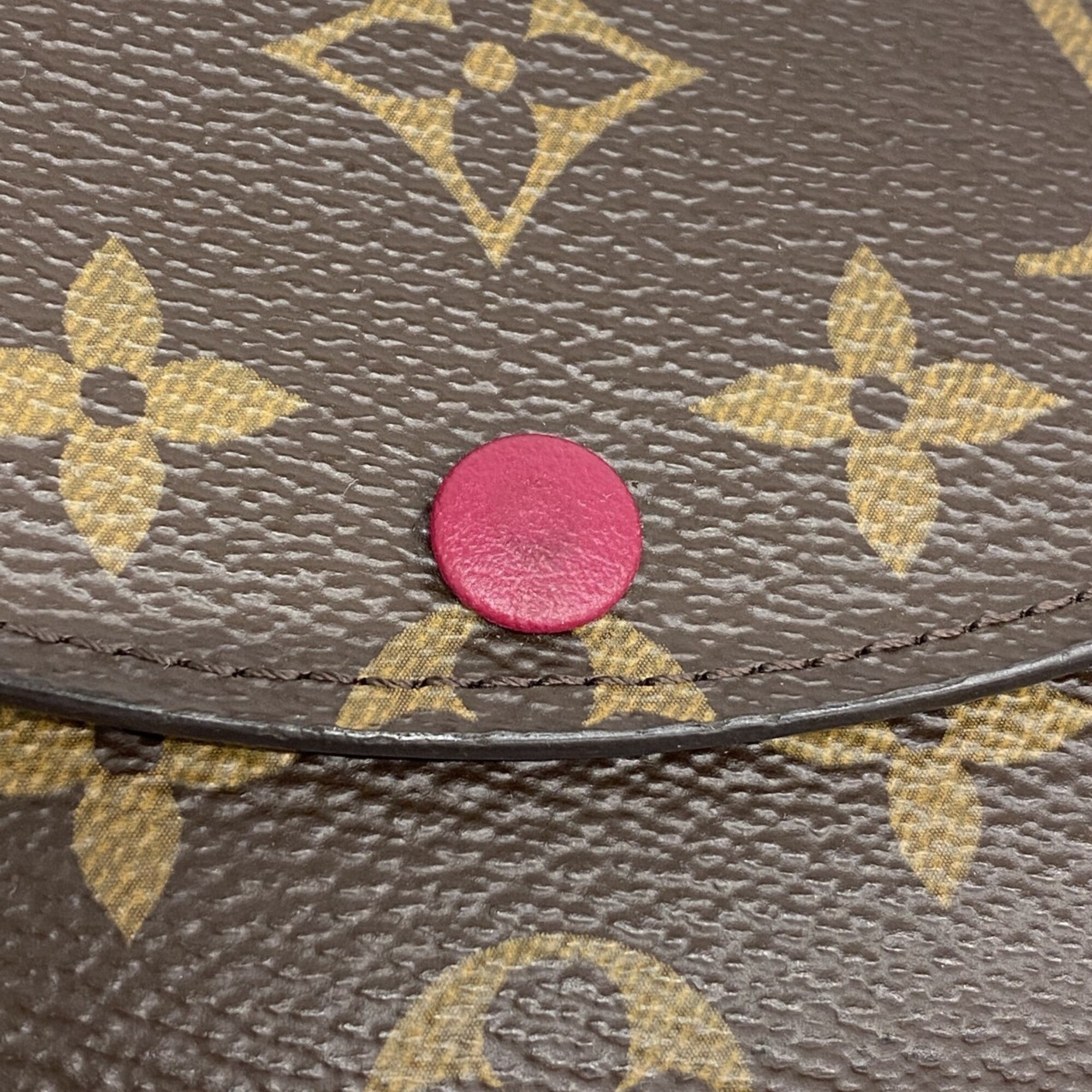 Louis Vuitton Brown Fuchsia Coin Purse/Coin Case (Pre-Owned)