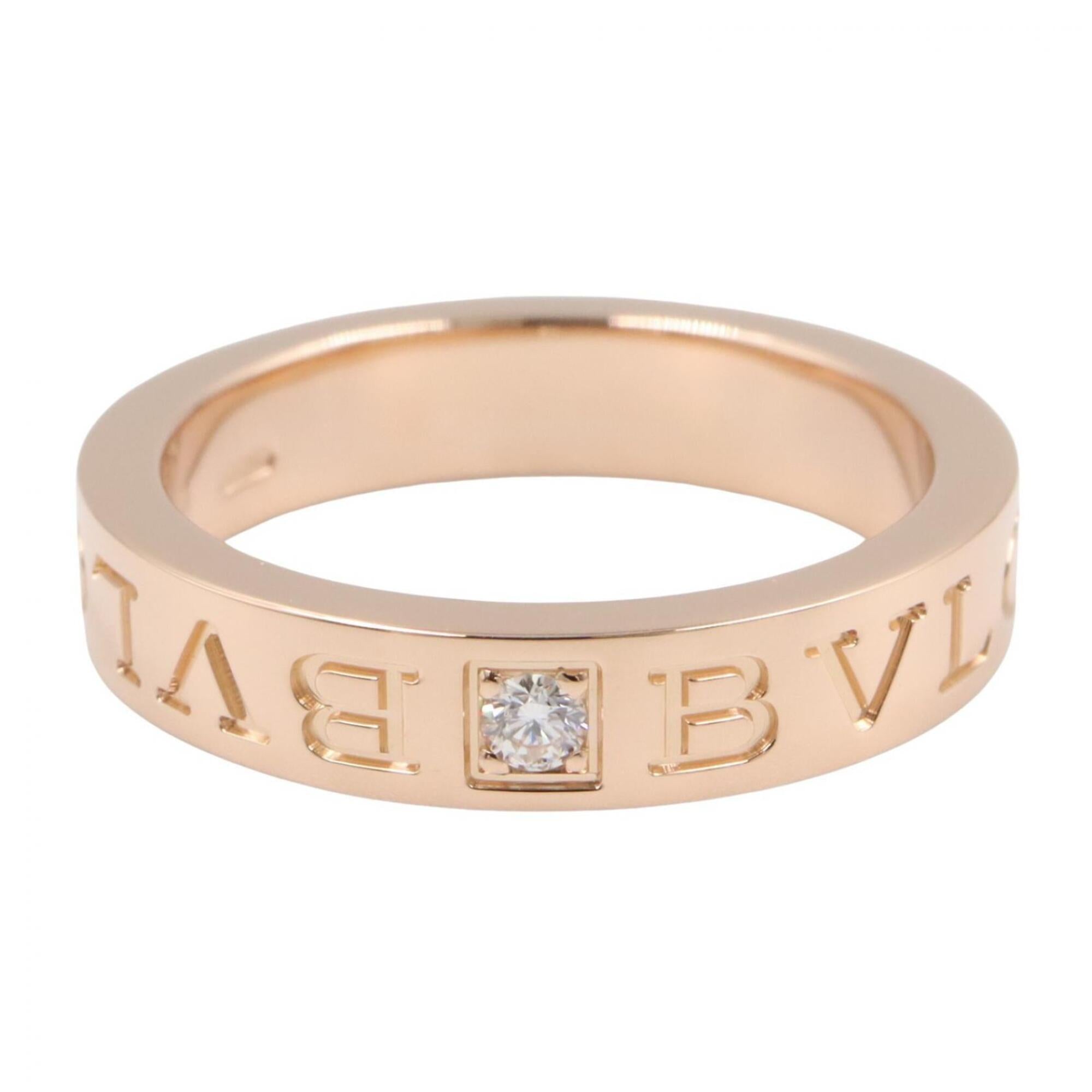 Bvlgari Gold Clear Pink Gold (18K) Band Ring (Pre-Owned)